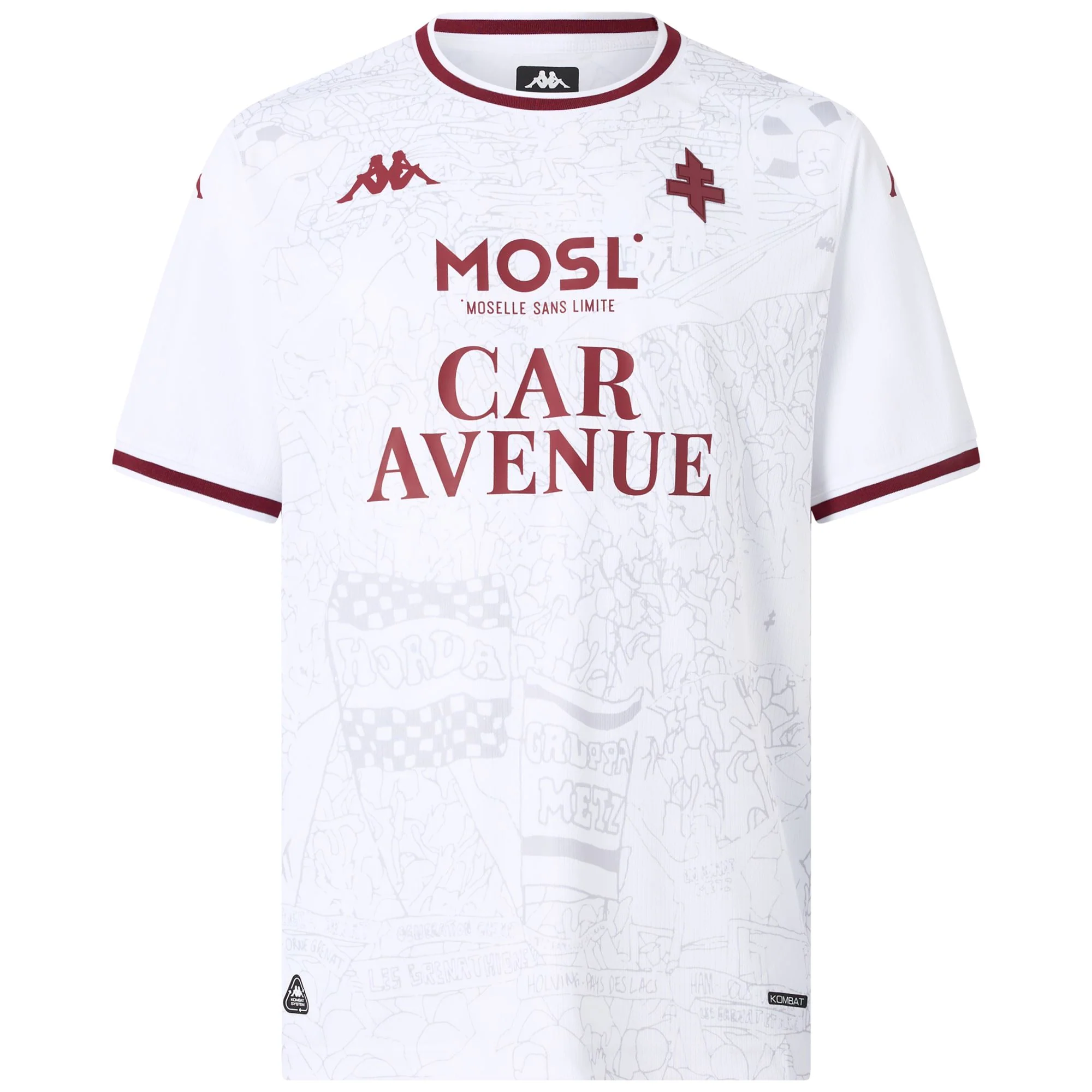 KOMBAT 2026 AWAY FC METZ - Active Jerseys - Shirt - Man - WHITE-RED GRANATA-SPONSOR - Image 2