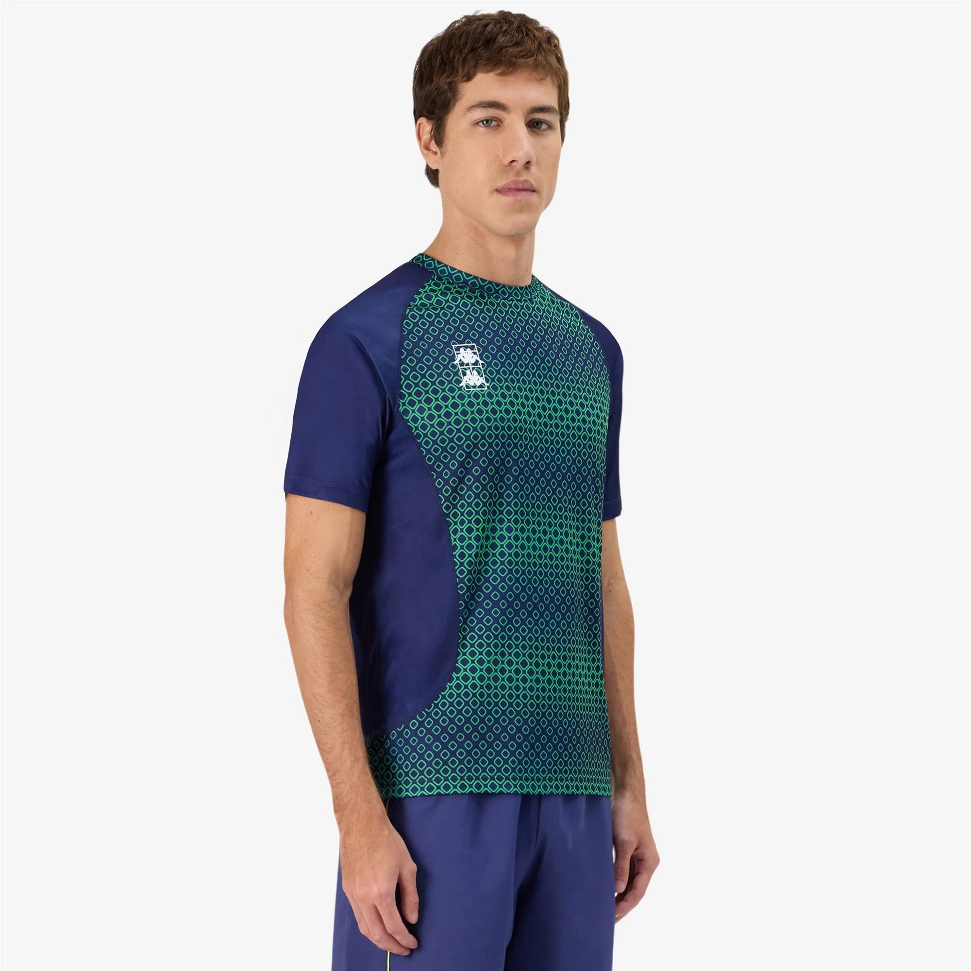 KOMBAT PADEL FUGOSI - Active Jerseys - Shirt - Man - BLUE TWILIGHT-BLUE SAPPHIRE-GREEN FLUO - Image 2