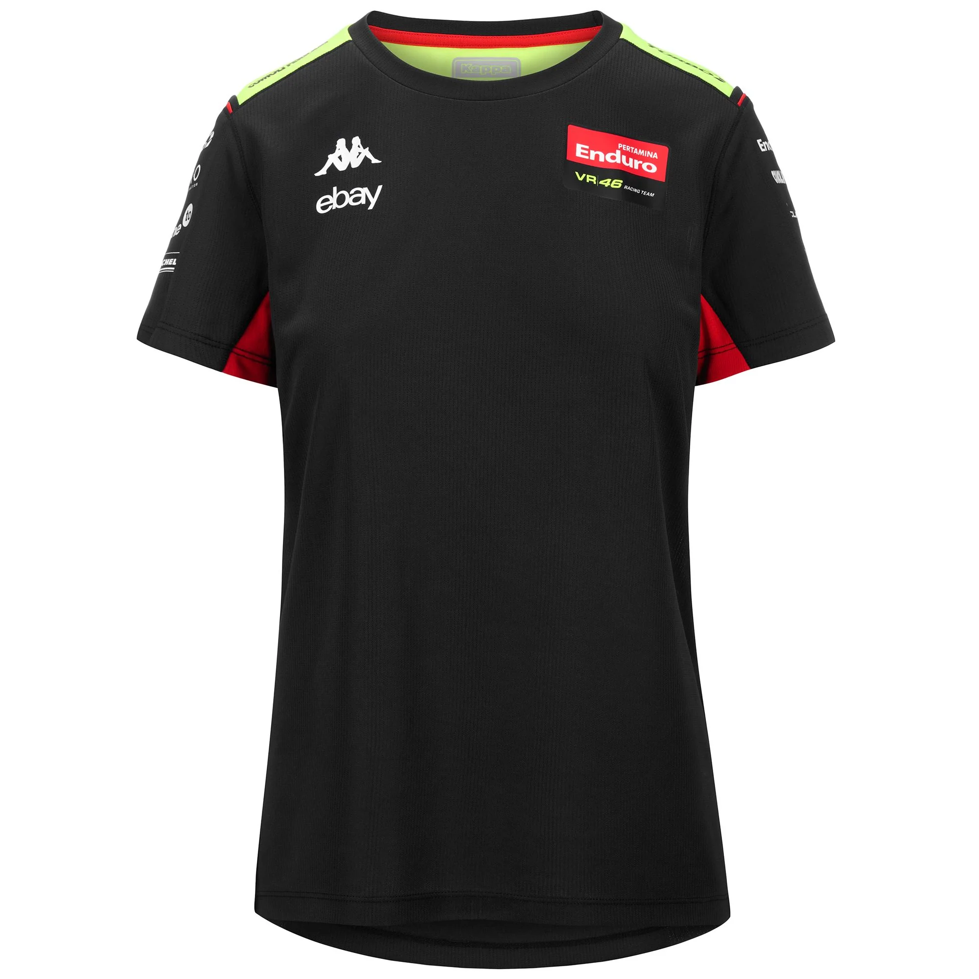 AMIRYWONE VR46 - Active Jerseys - Shirt - Woman - BLACK-NEON YELLOW-RED FLAME
