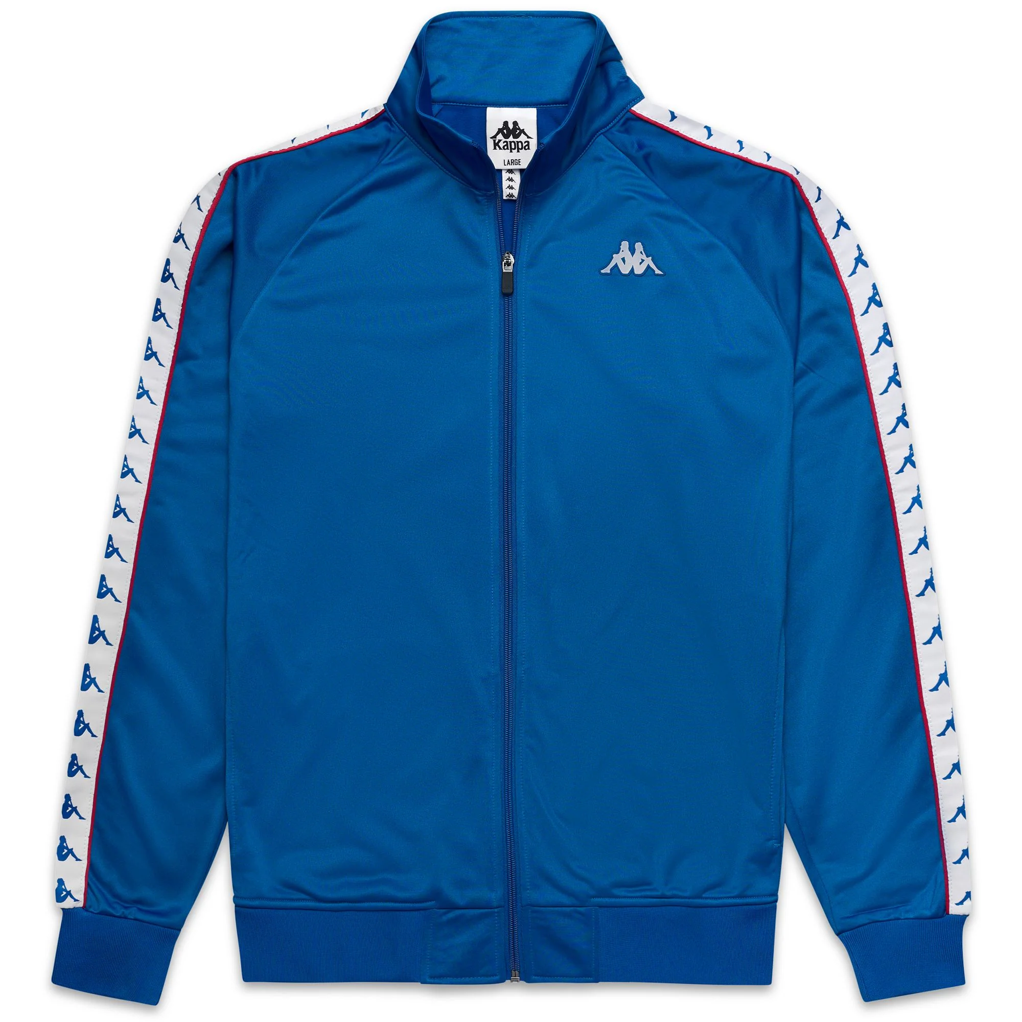 222 BANDA      ANNISTON SLIM - Fleece - Jacket - Man - BLUE FRANCE-RED MD CORAL-WHITE