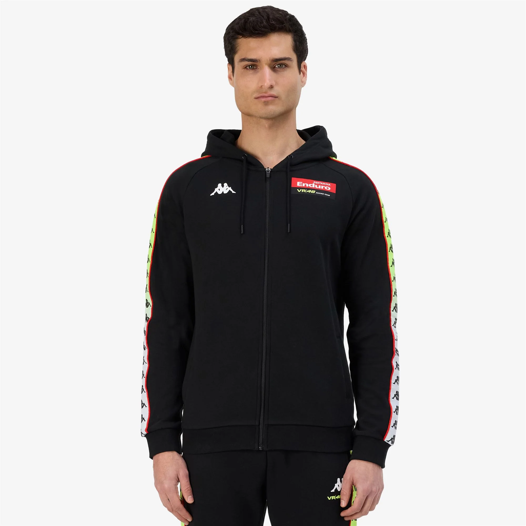 222 BANDA  TAJA VR46 TRAVEL - Fleece - Hoodie Full Zip - Man - BLACK