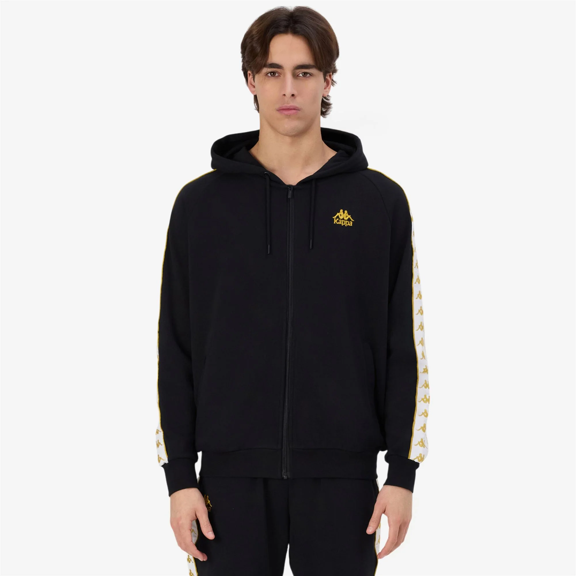 222 BANDA    ZAMIN 3 - Fleece - Jacket - Man - BLACK-YELLOW GOLD RICH-WHITE - Image 5