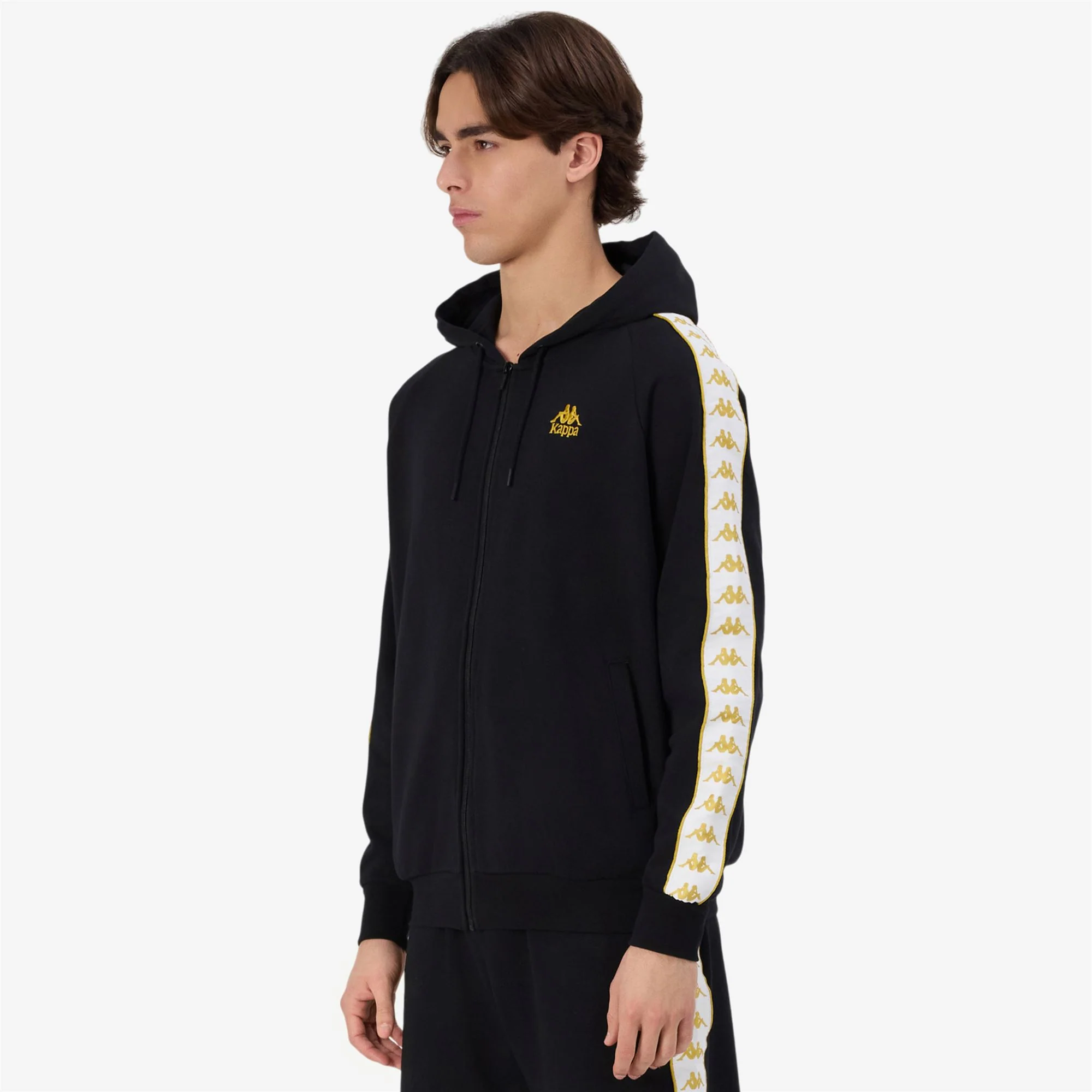 222 BANDA    ZAMIN 3 - Fleece - Jacket - Man - BLACK-YELLOW GOLD RICH-WHITE - Image 6