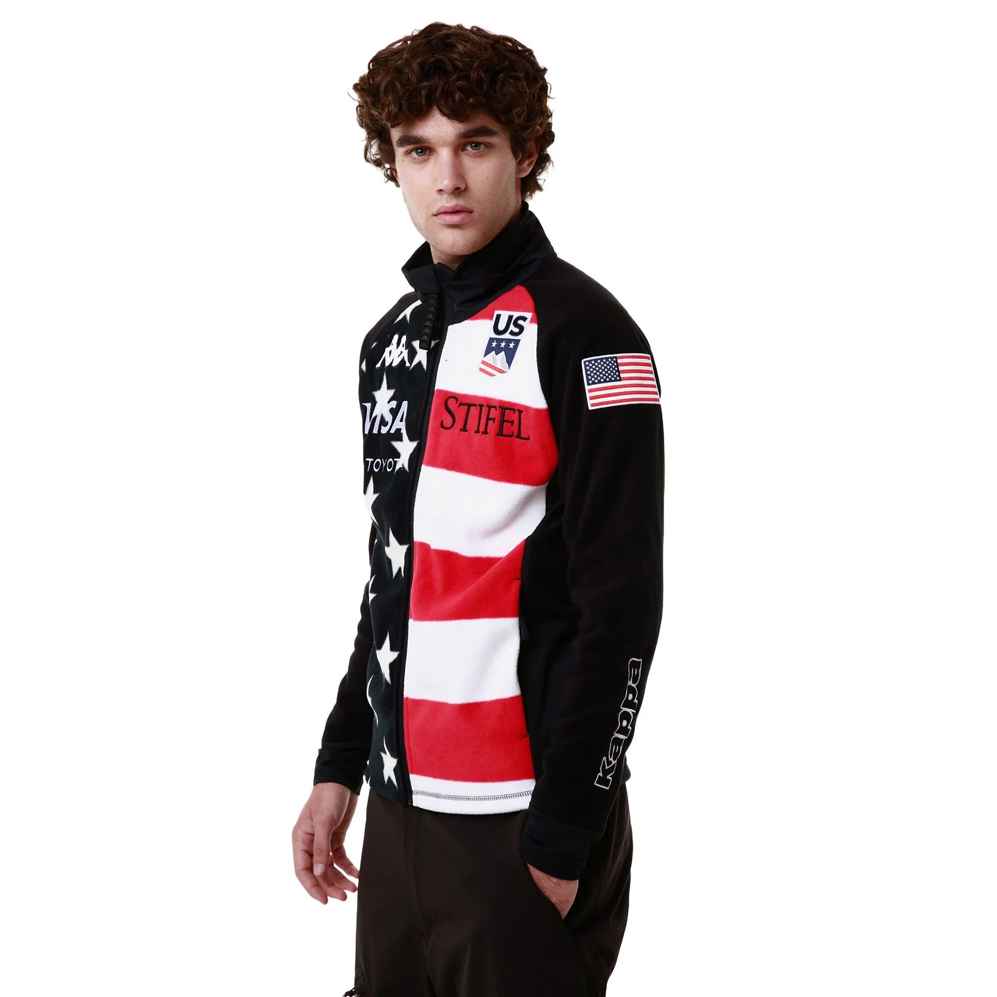 6CENTO 687G US - Fleece - Jacket - Man - BLUE DK NAVY-WHITE MILK-RED-BLUE DK - Image 6