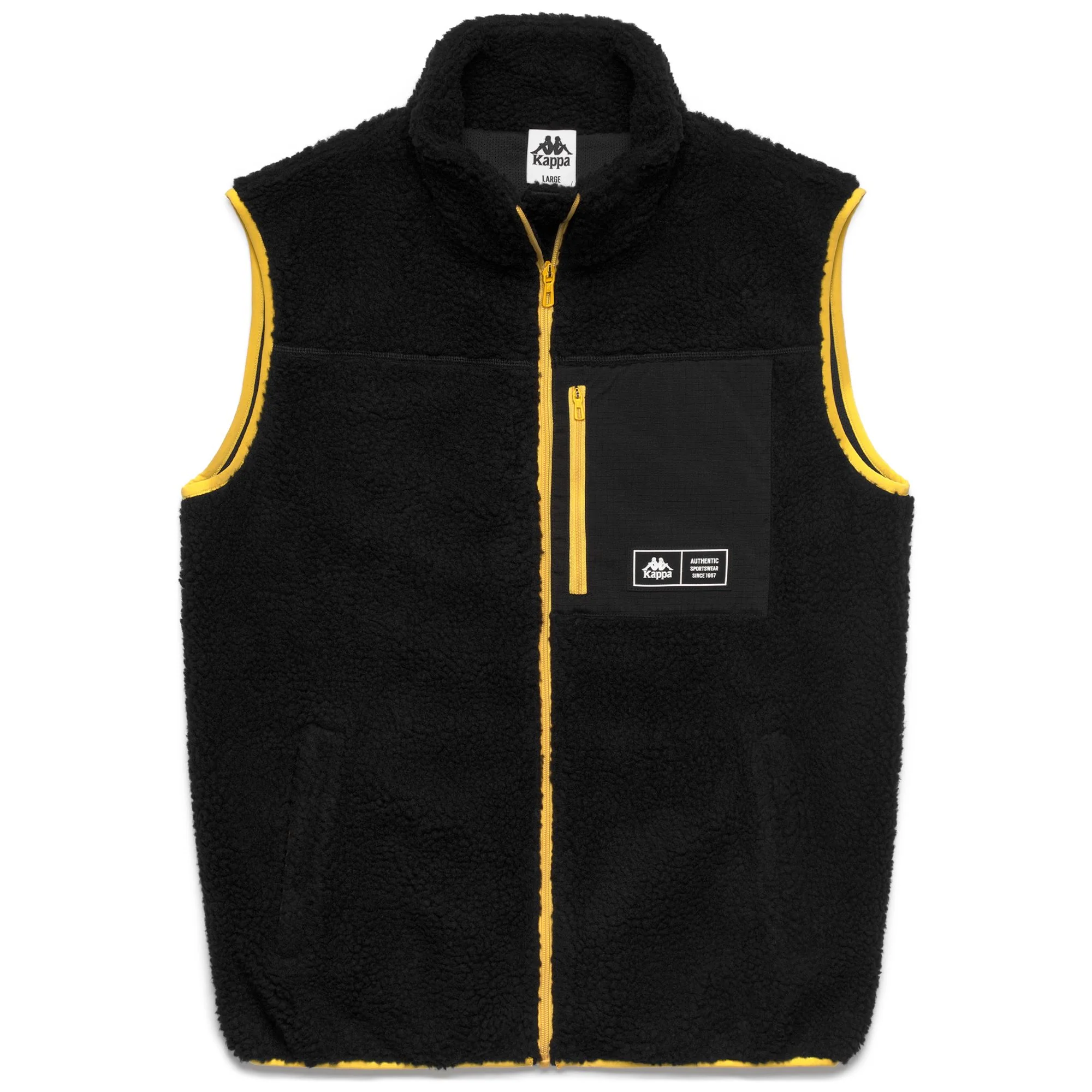 OLESIA - Fleece - Vest - Man - Black-Yellow Spectra - Image 2