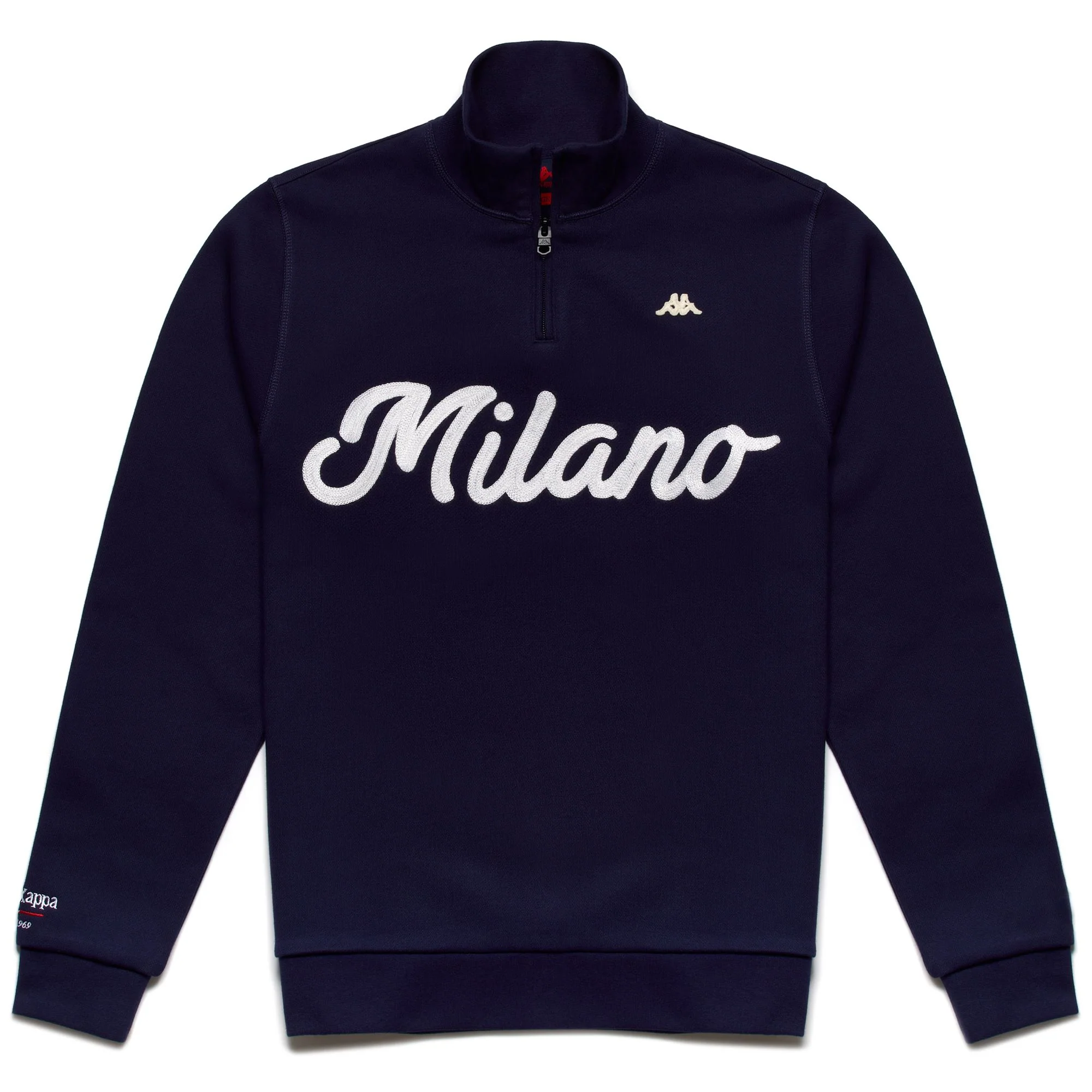 EROI HALF - Fleece - Jumper - Man - MILANO NAVY-CREAM