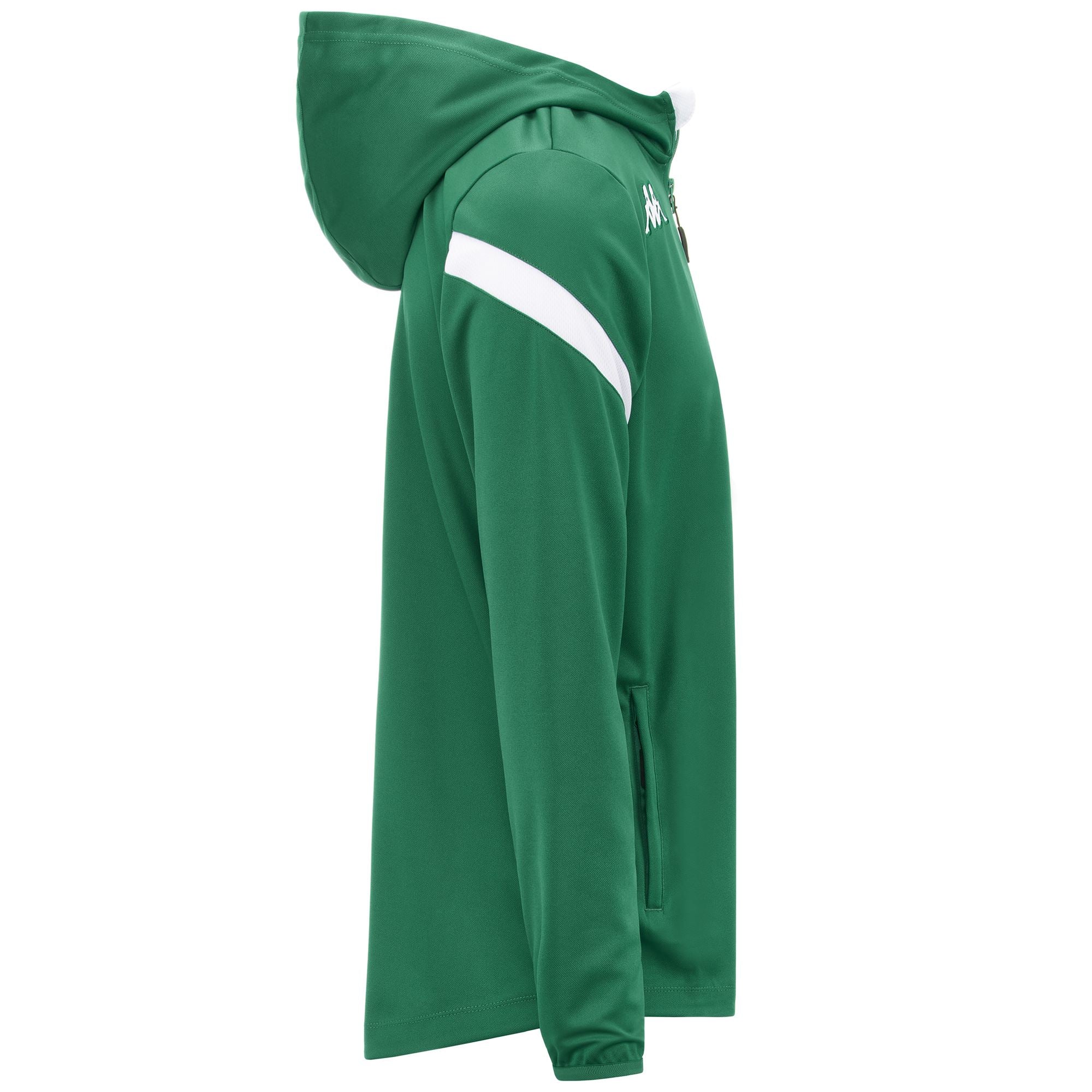 KAPPA4FOOTBALL DOLVE - Fleece - Hoodie Full Zip - Man - GREEN-WHITE - Image 2