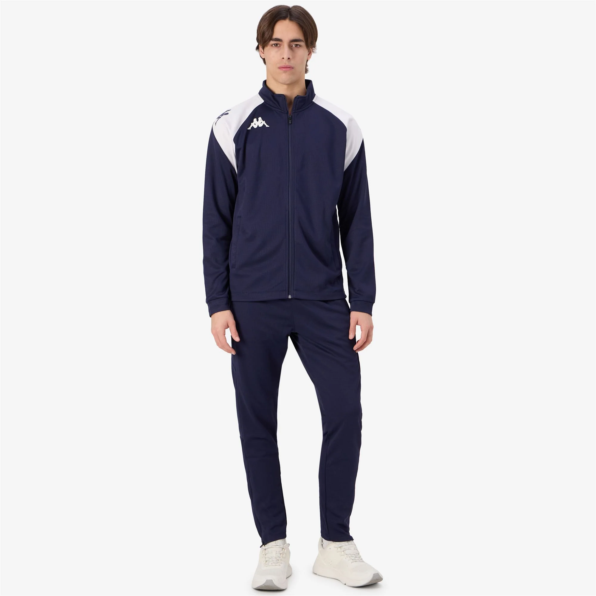 KAPPA4FOOTBALL   LENNO - Fleece - Jacket - Man - BLUE MARINE-WHITE