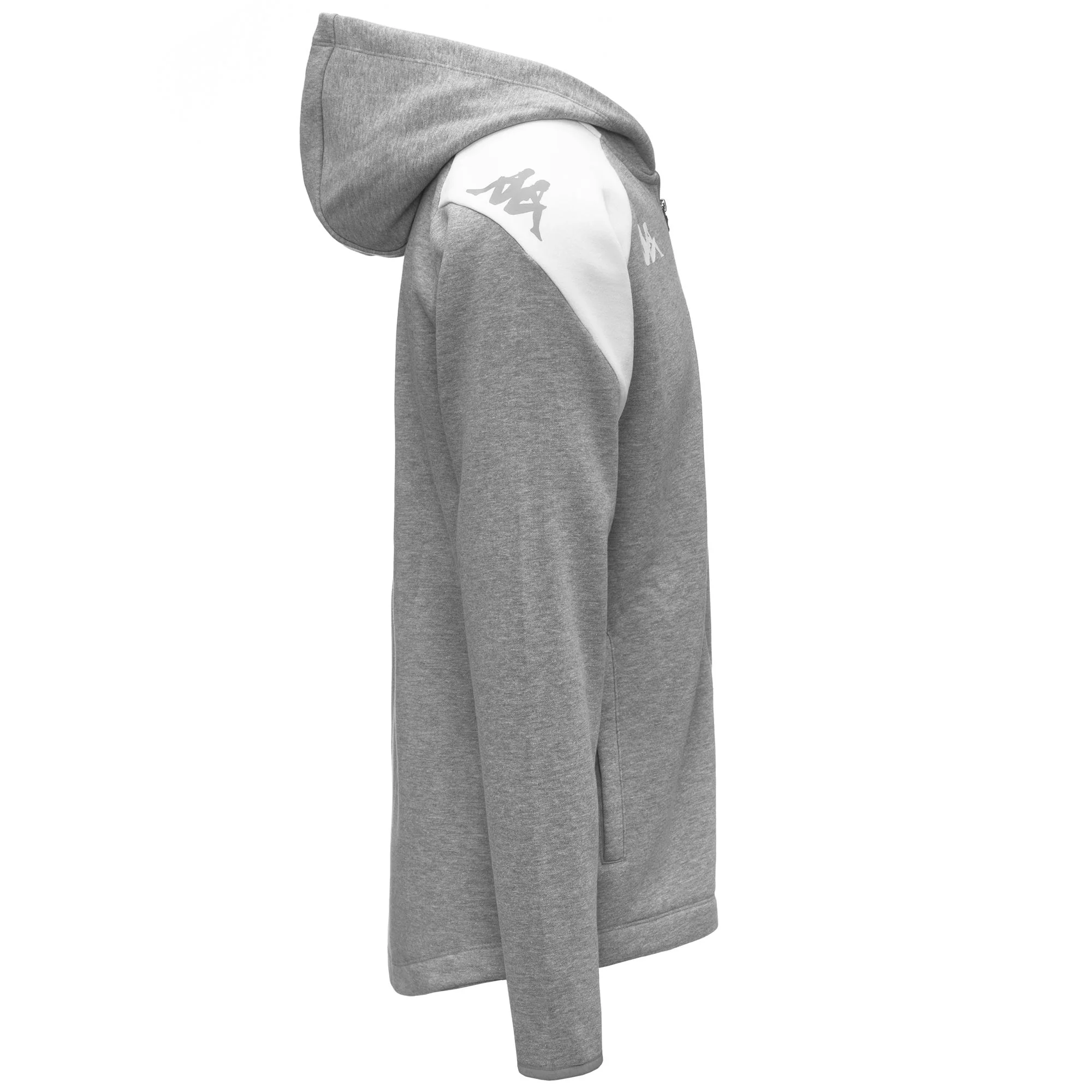 KAPPA4FOOTBALL   LIANTOZI - Fleece - Hoodie Full Zip - Man - GREY MELANGE-WHITE - Image 2