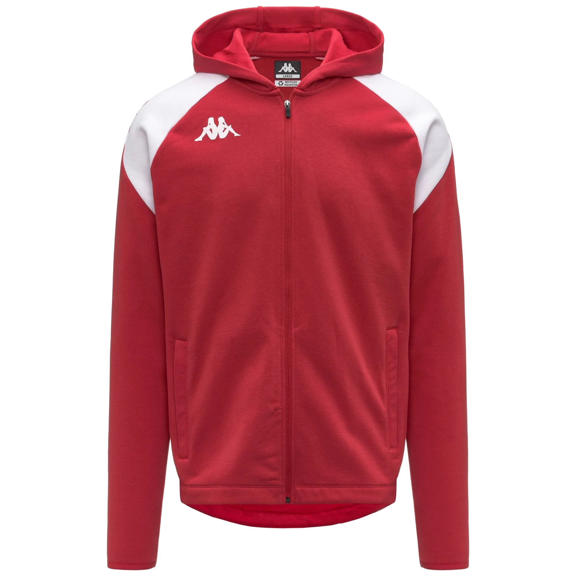 KAPPA4FOOTBALL   LIANTOZI - Fleece - Hoodie Full Zip - Man - RED-WHITE