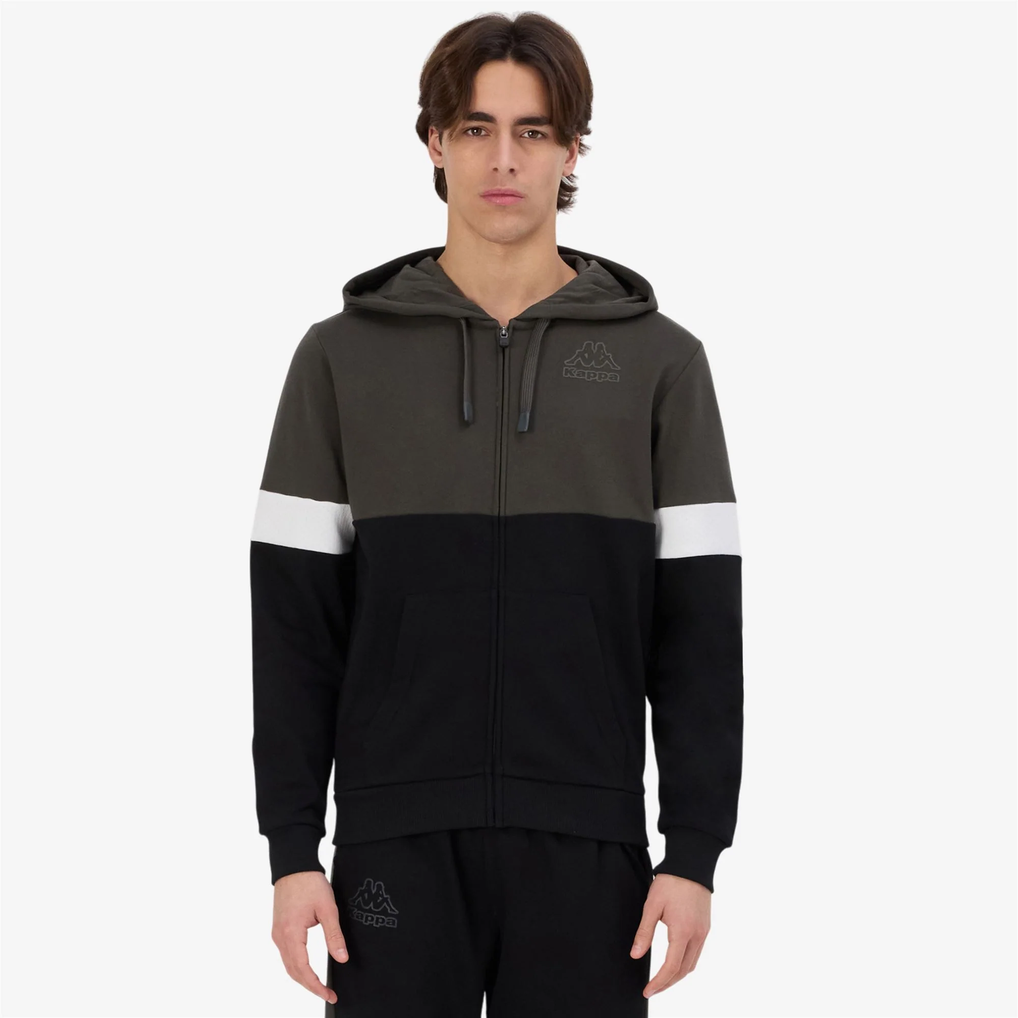 LOGO GRELO - Fleece - Jacket - Man - BLACK-BLACK BROWNISH PINO-WHITE - Image 5