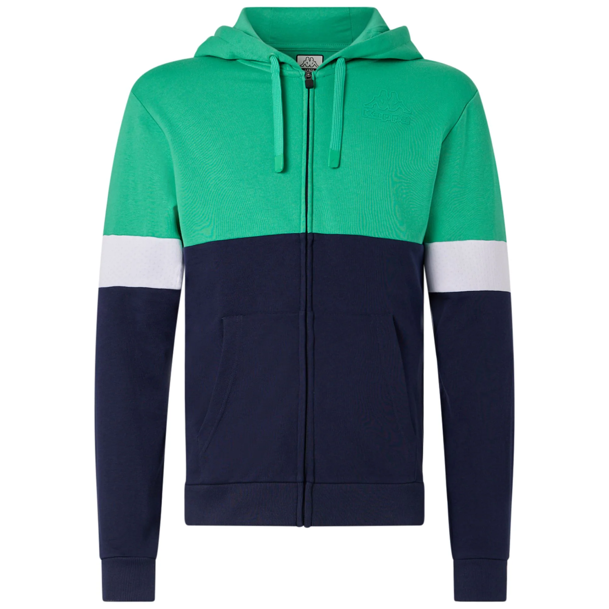 LOGO GRELO - Fleece - Jacket - Man - BLUE MARINE-GREEN BLARNEY-WHITE
