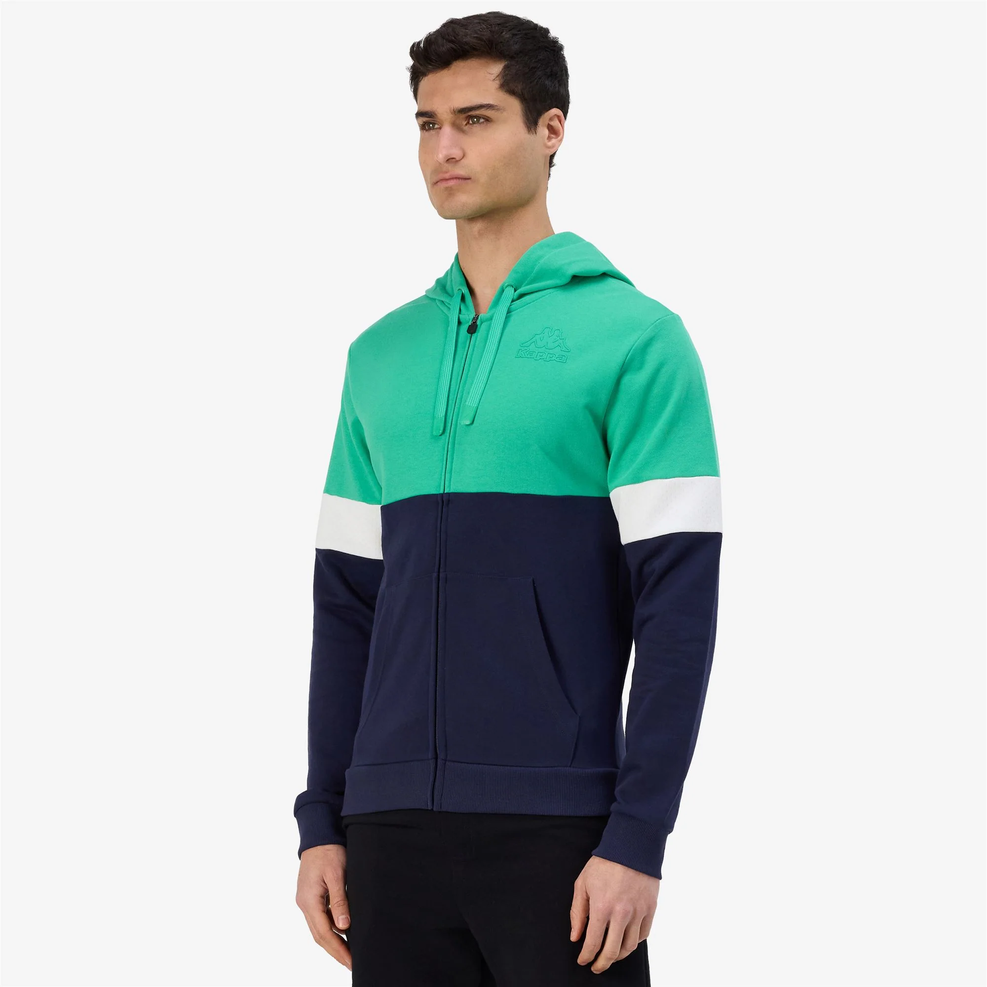 LOGO GRELO - Fleece - Jacket - Man - BLUE MARINE-GREEN BLARNEY-WHITE - Image 5