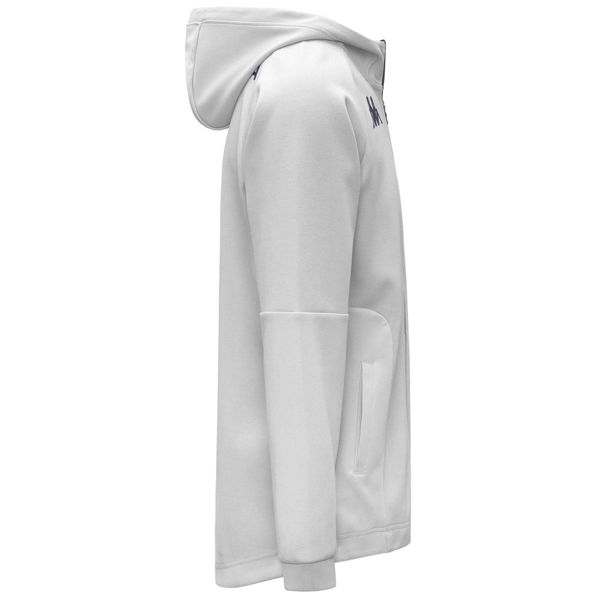 MEQUO FIORENTINA - Fleece - Hoodie Full Zip - Man - GREY DAWN