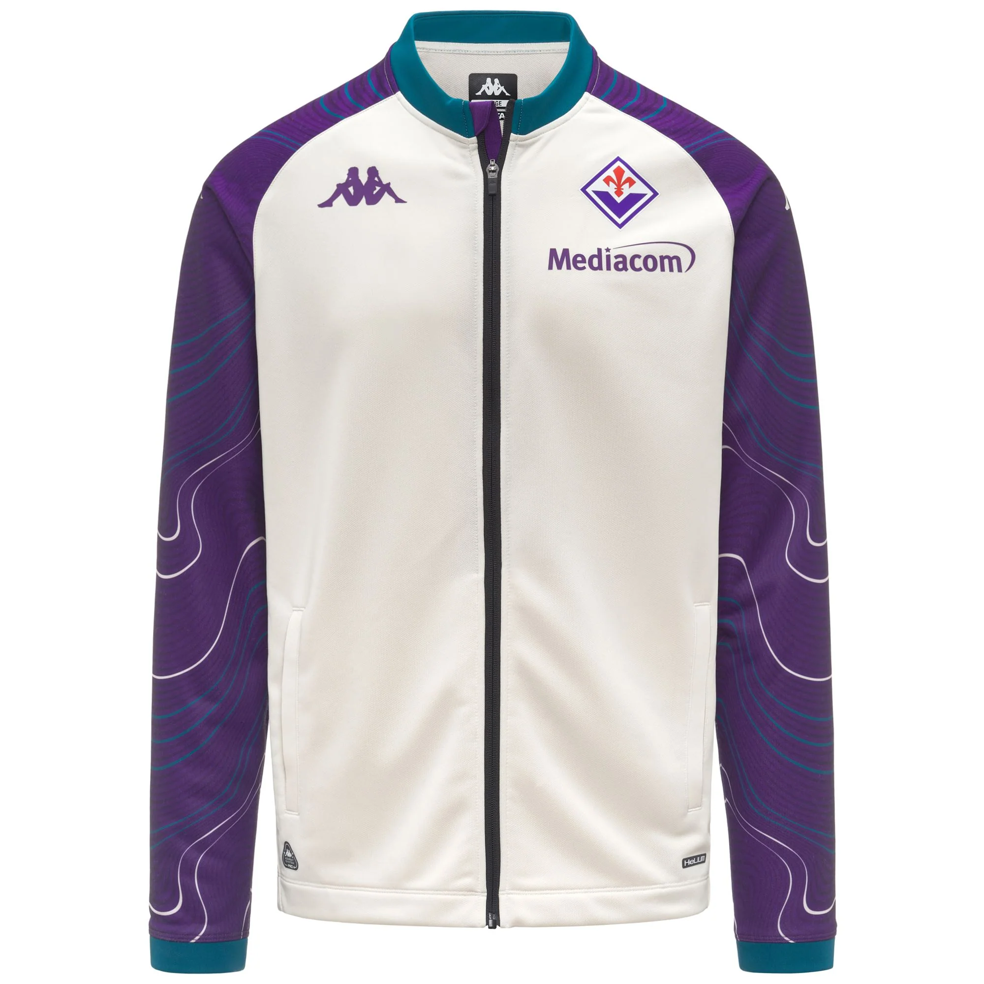 MOXUNAPRE PRO FIORENTINA - Fleece - Jumper - Man - WHITE WHISPER-VIOLET INDIGO-TURQUOISE CRYSTAL