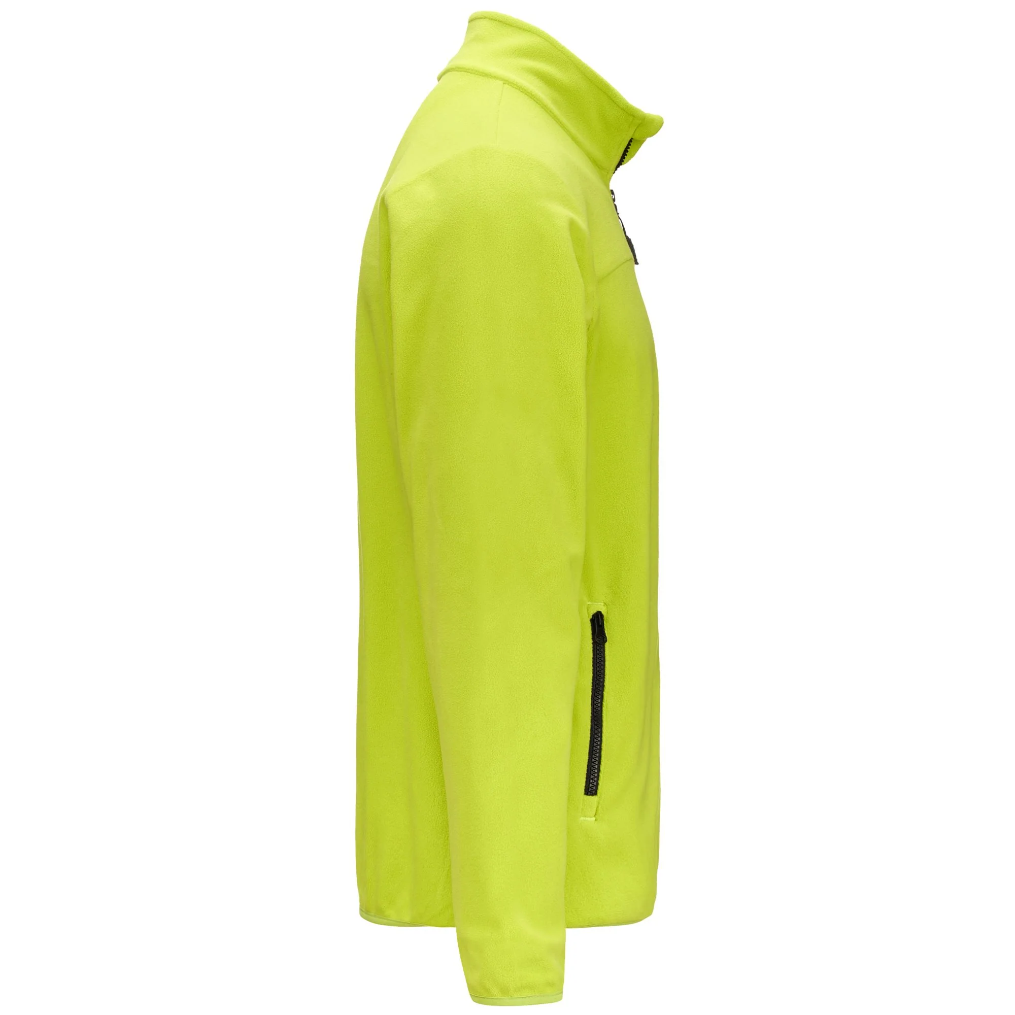 LOGO WIND - Fleece - Jacket - Man - GREEN LIME PUNCH-BLACK