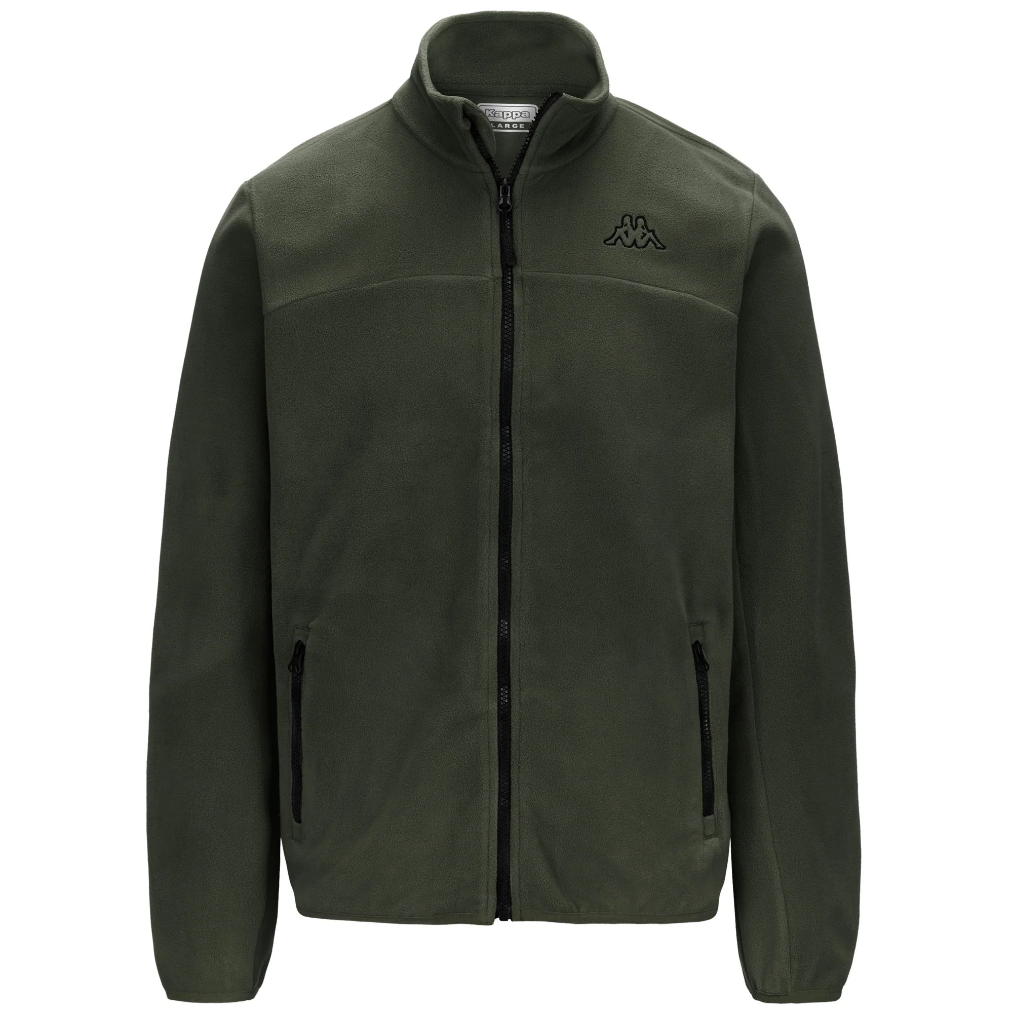 LOGO WIND - Fleece - Jacket - Man - GREEN THYME-BLACK