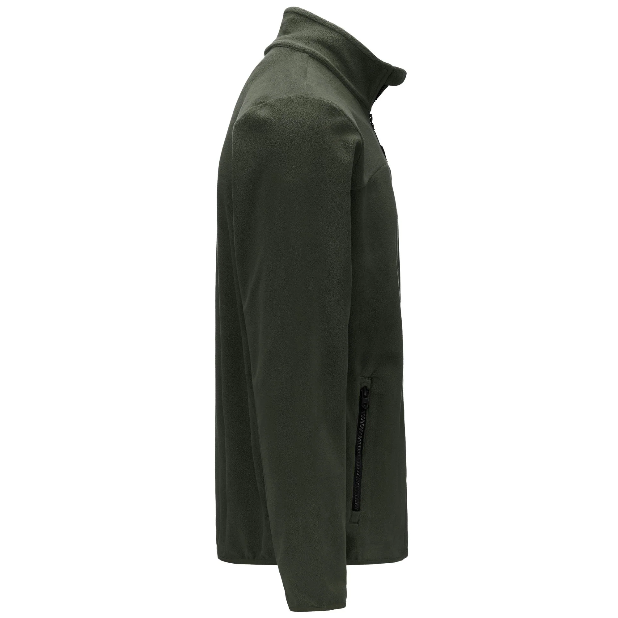 LOGO WIND - Fleece - Jacket - Man - GREEN THYME-BLACK - Image 2