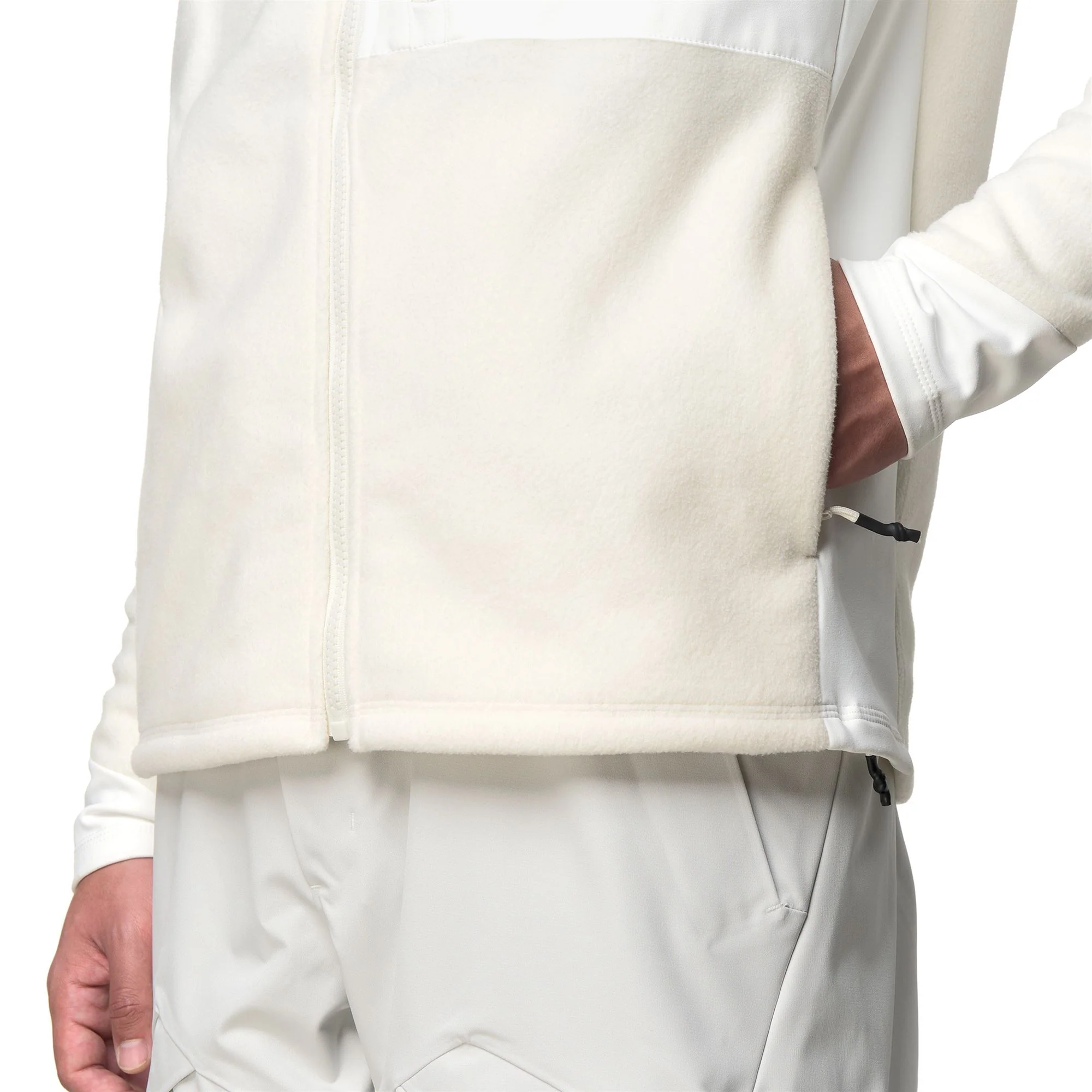 672 PREMIUM - Fleece - Jacket - Unisex - White Coconut-Black - Image 7