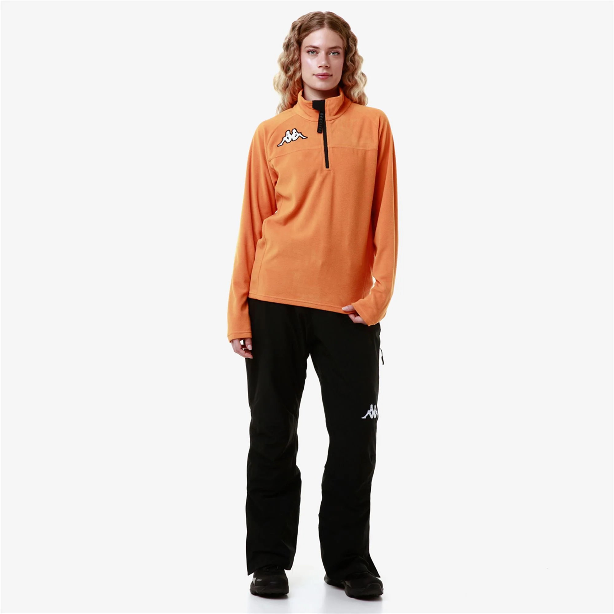 6CENTO 687B - Fleece - Jumper - Unisex - ORANGE-BLACK