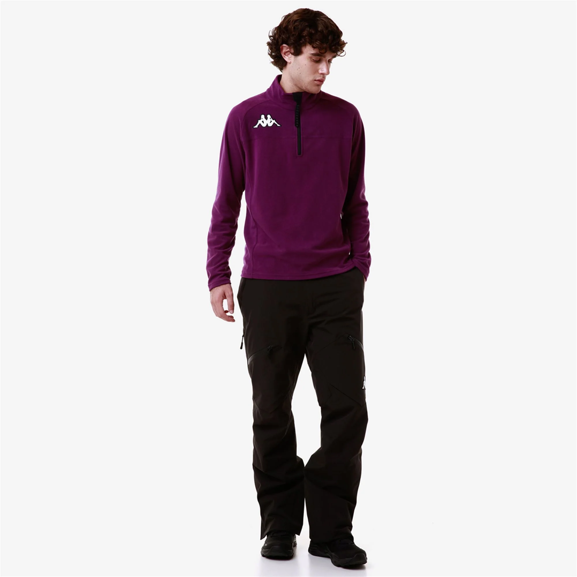 6CENTO 687B - Fleece - Jumper - Unisex - VIOLET PURPLE SUNSET-BLACK
