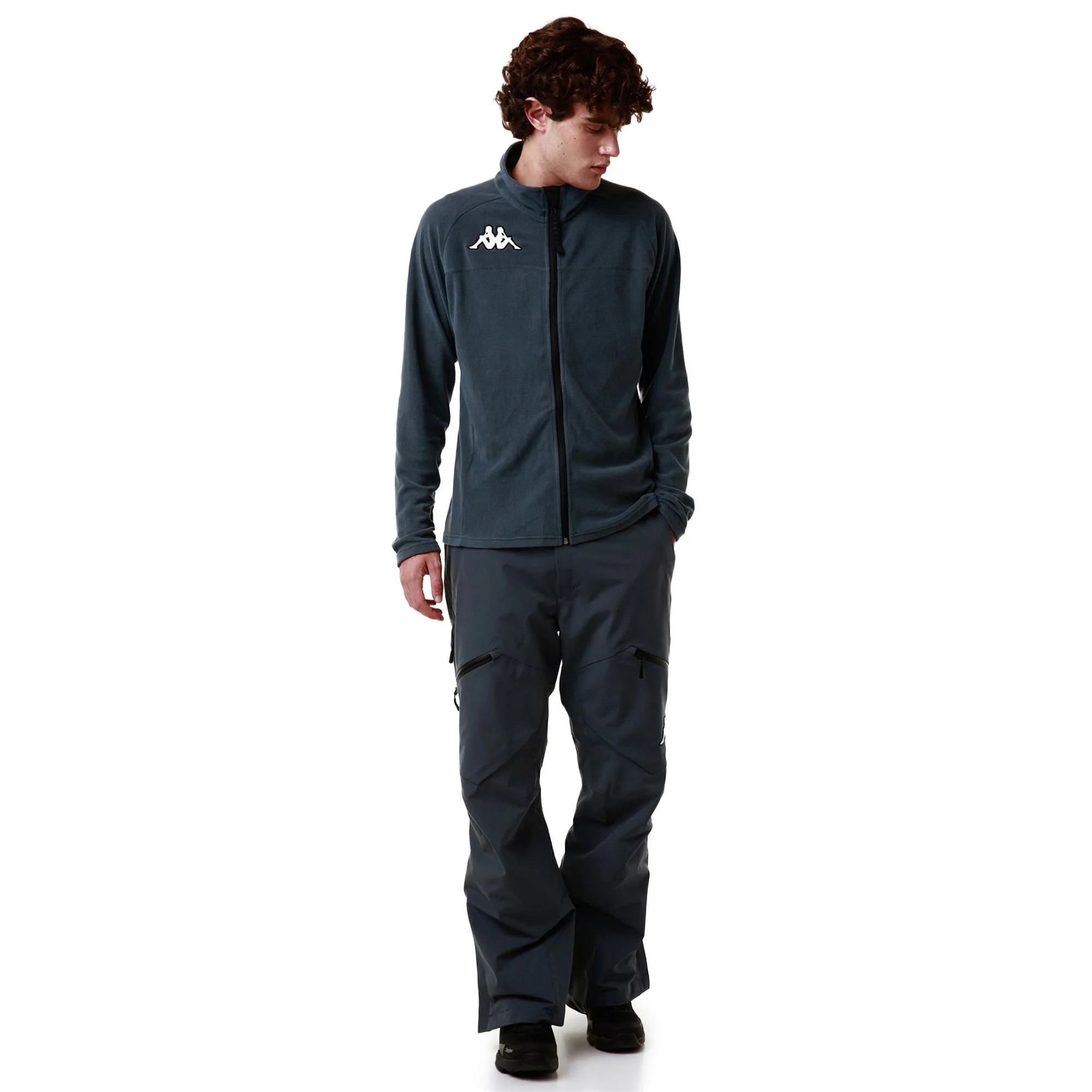 6CENTO 687FZ - Fleece - Jacket - Unisex - GREY ASPHALT-BLACK