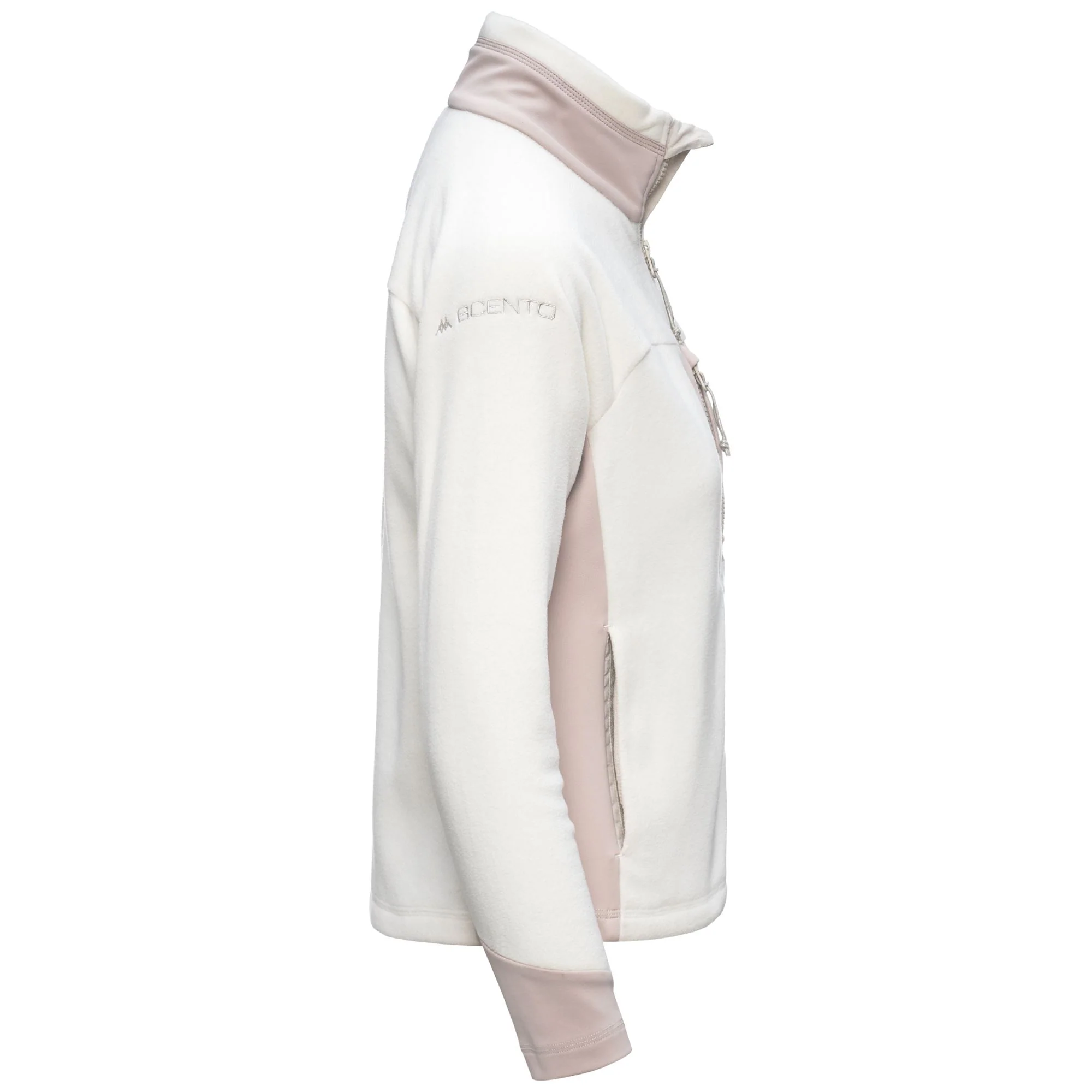 673 - Fleece - Jacket - Woman - White Coconut-Beige Stone - Image 3