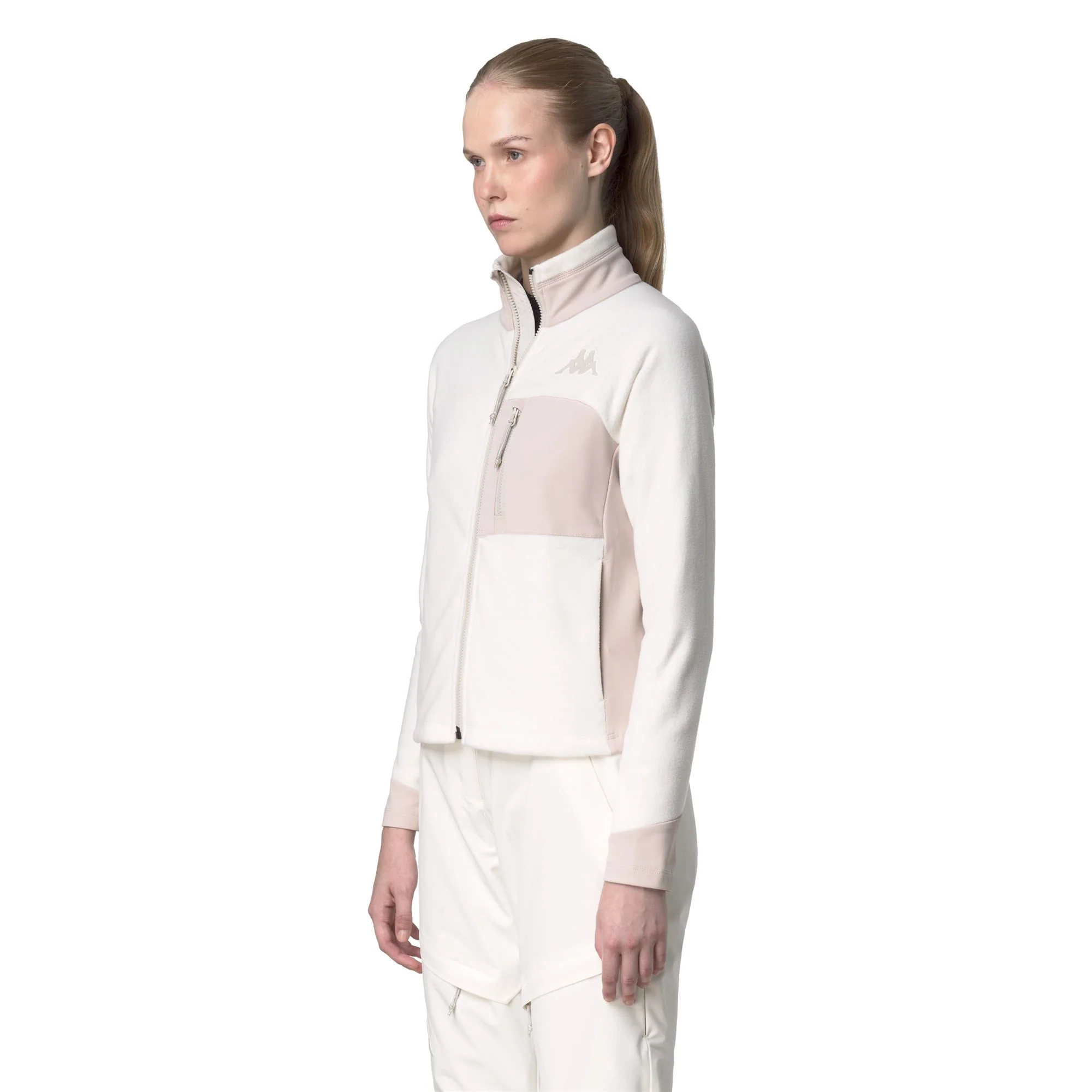 673 - Fleece - Jacket - Woman - White Coconut-Beige Stone - Image 5