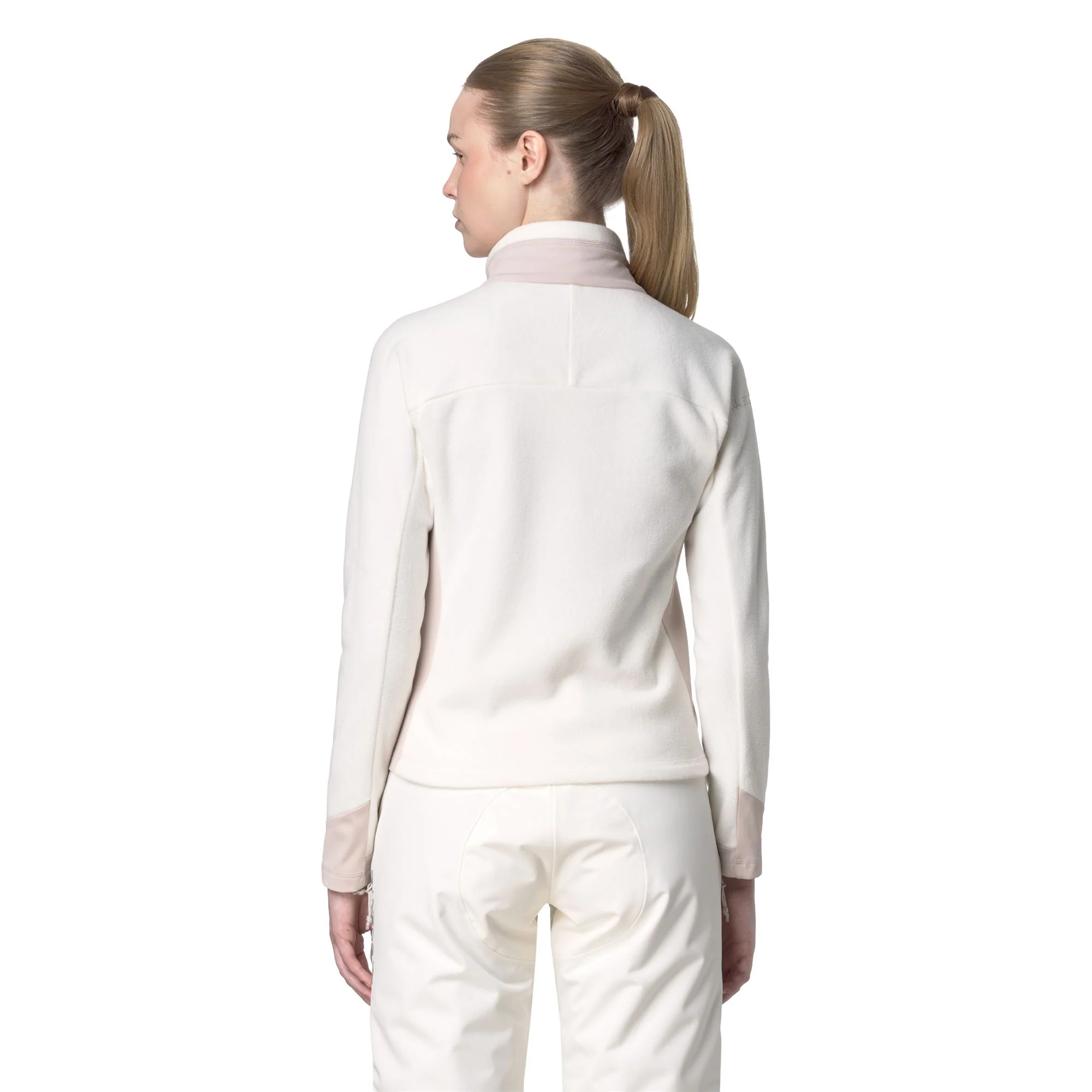 673 - Fleece - Jacket - Woman - White Coconut-Beige Stone - Image 6