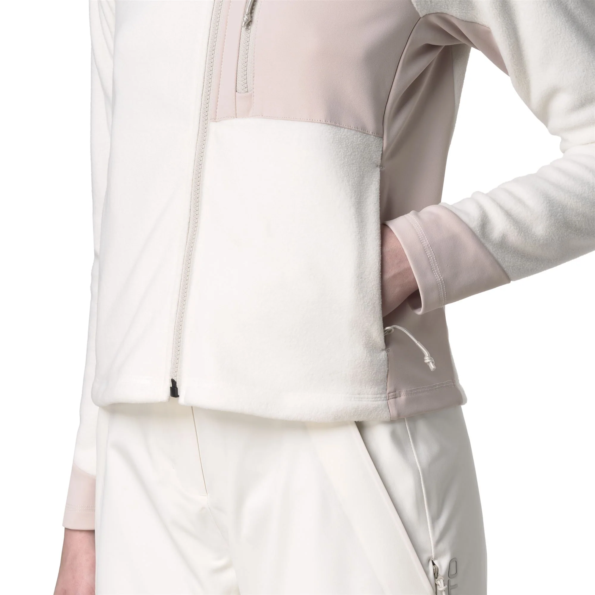 673 - Fleece - Jacket - Woman - White Coconut-Beige Stone - Image 7