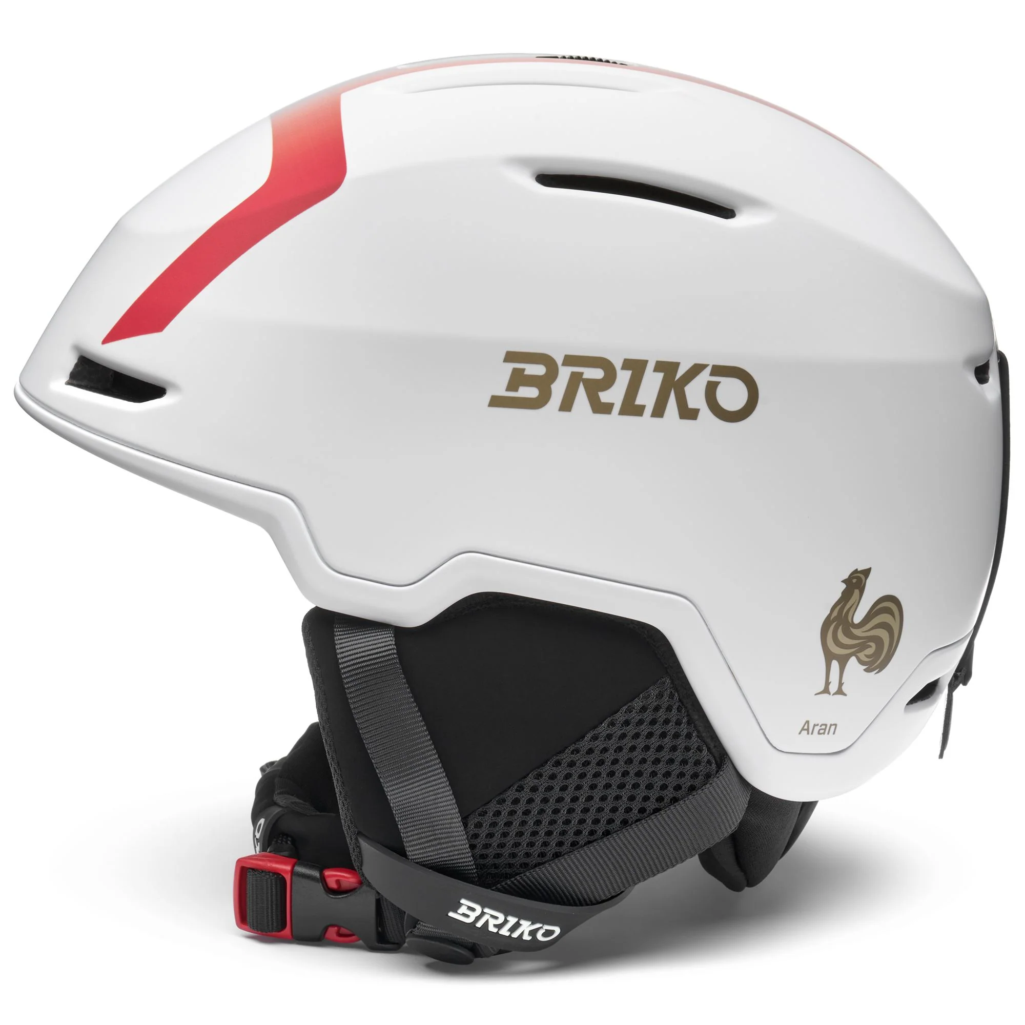 ARAN FRANCE - Helmets - Helmet - Unisex - MATT WHITE-GOLD-BISCAY BLUE-CARDINAL RED - Image 2
