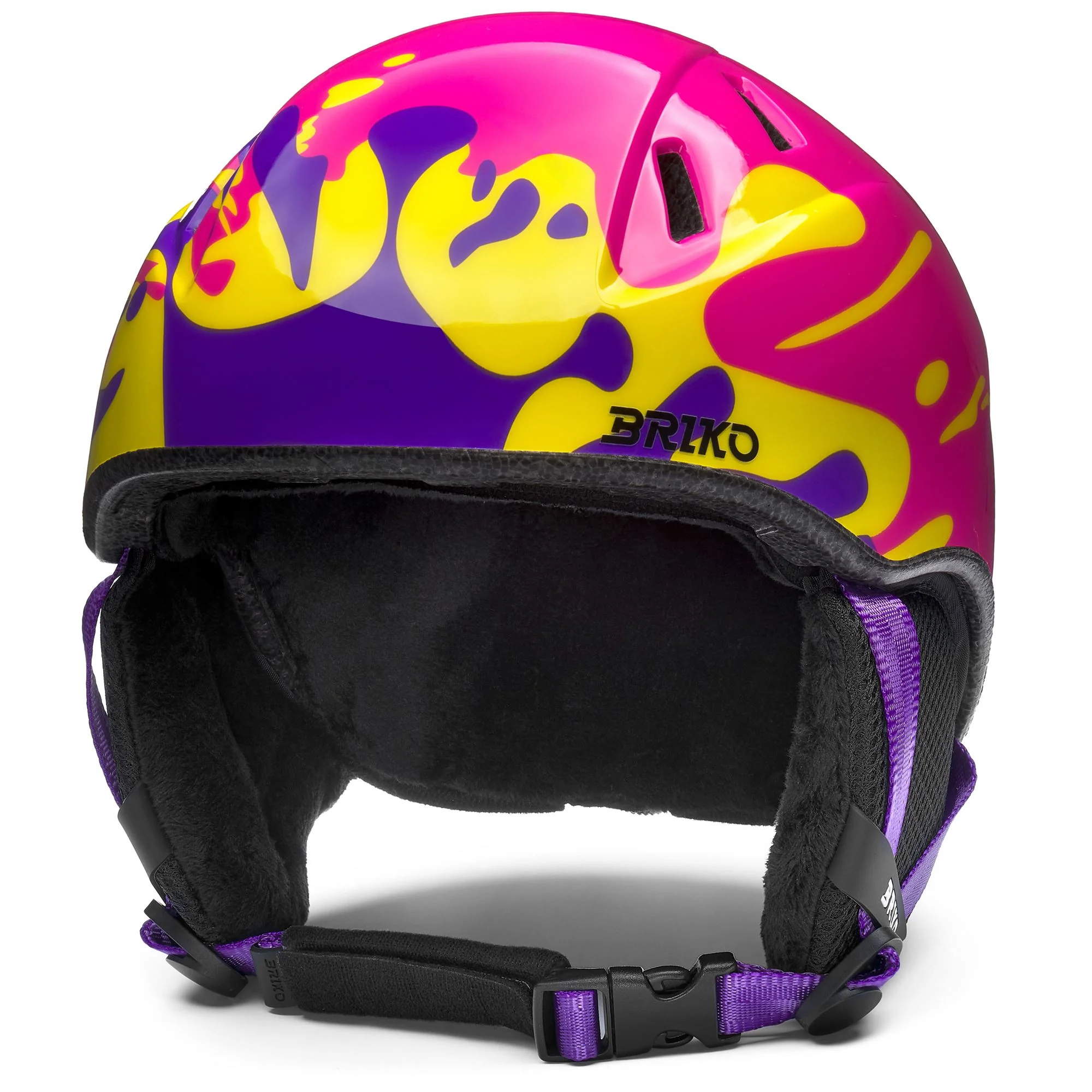 MAKALU GRAPHIK - Helmets - Helmet - Kid unisex - SHINY CERISE PINK-TURBO YELLOW-PURPLE HEART-BLACK