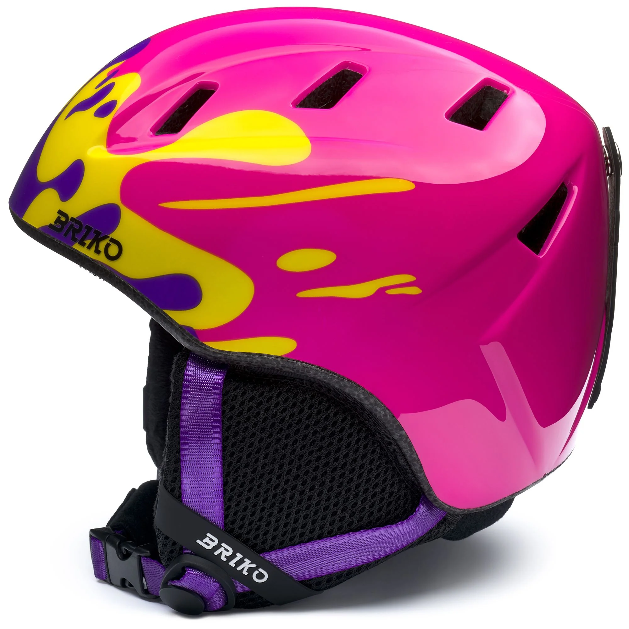 MAKALU GRAPHIK - Helmets - Helmet - Kid unisex - SHINY CERISE PINK-TURBO YELLOW-PURPLE HEART-BLACK - Image 2