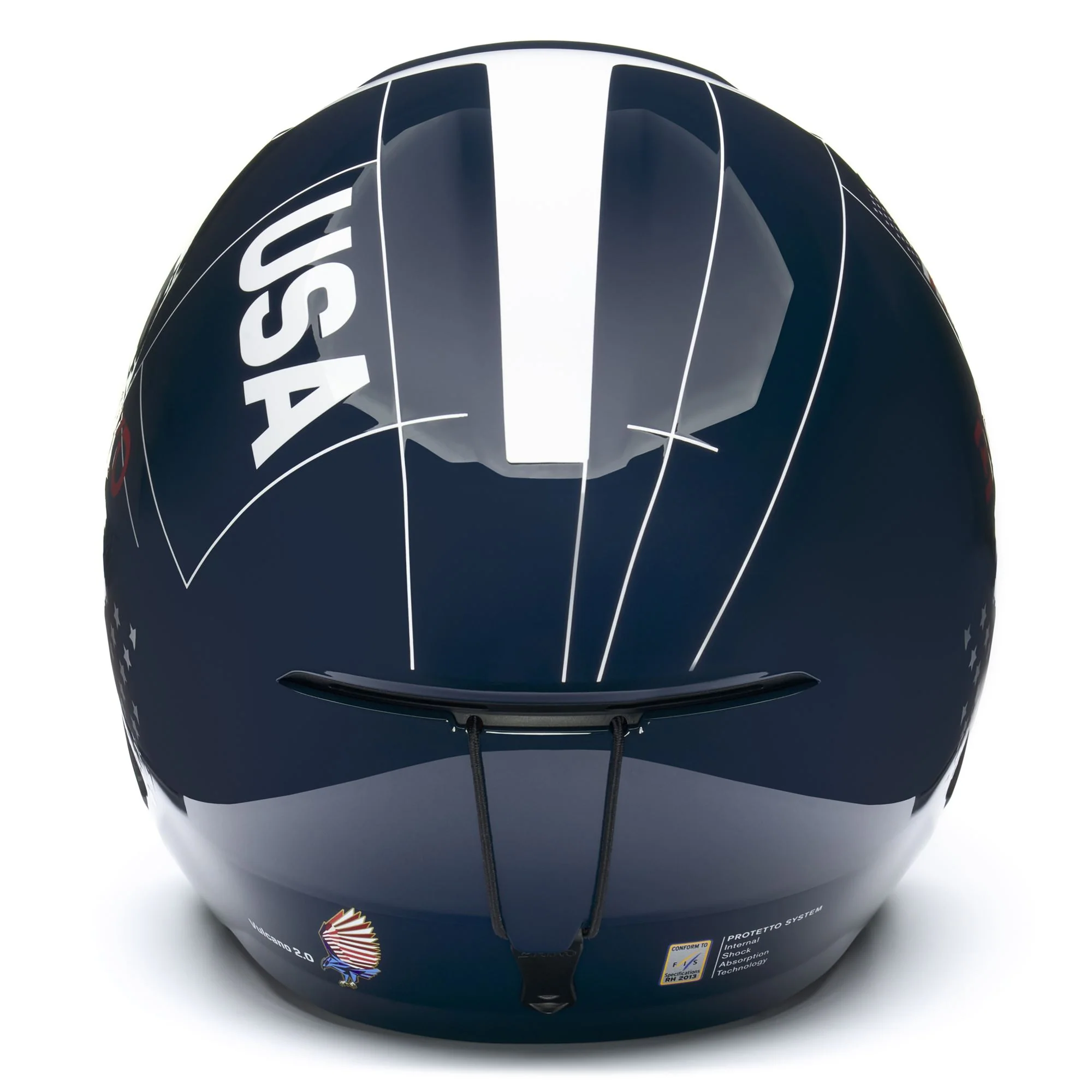 VULCANO 2.0 USA - Helmets - Helmet - Unisex - Shiny Blue-White-Cardinal Red - Image 4