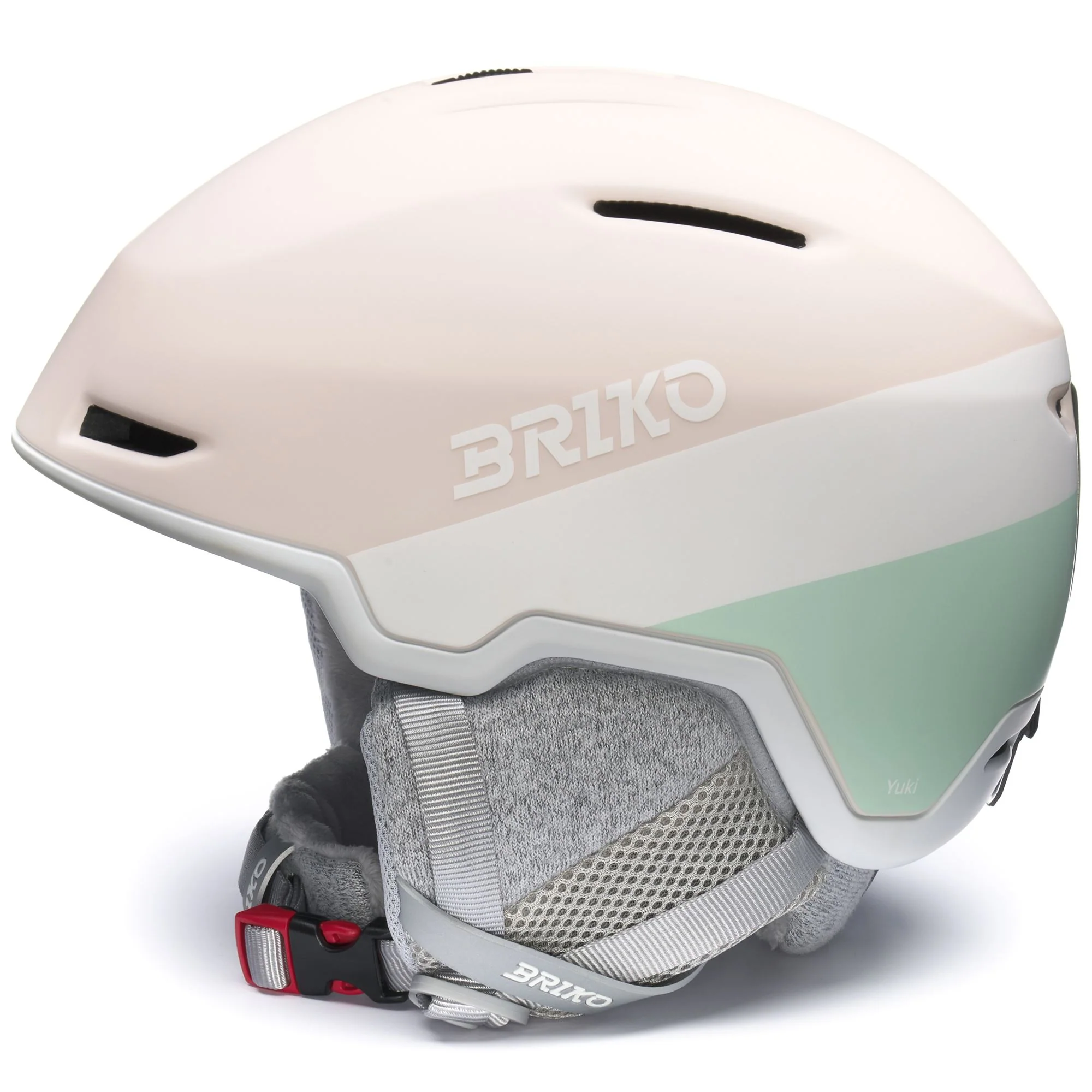 YUKI - Helmets - Helmet - Woman - Matt Oyster Pink-White-Green - Image 2