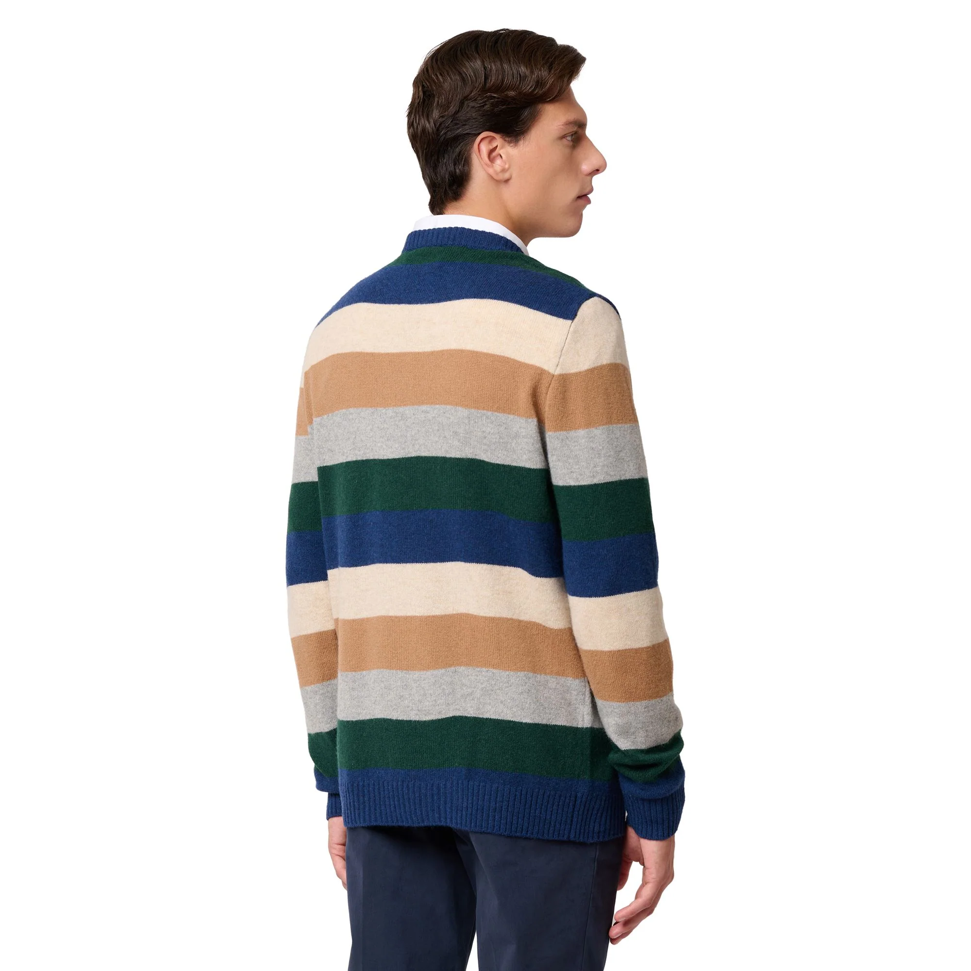 AGASSIE - KNITWEAR - Pull  Over - Man - BLUE IRIS-GREEN JUNE-GREY FROST-BEIGE COFFEE-BEIGE CLAY - Image 5