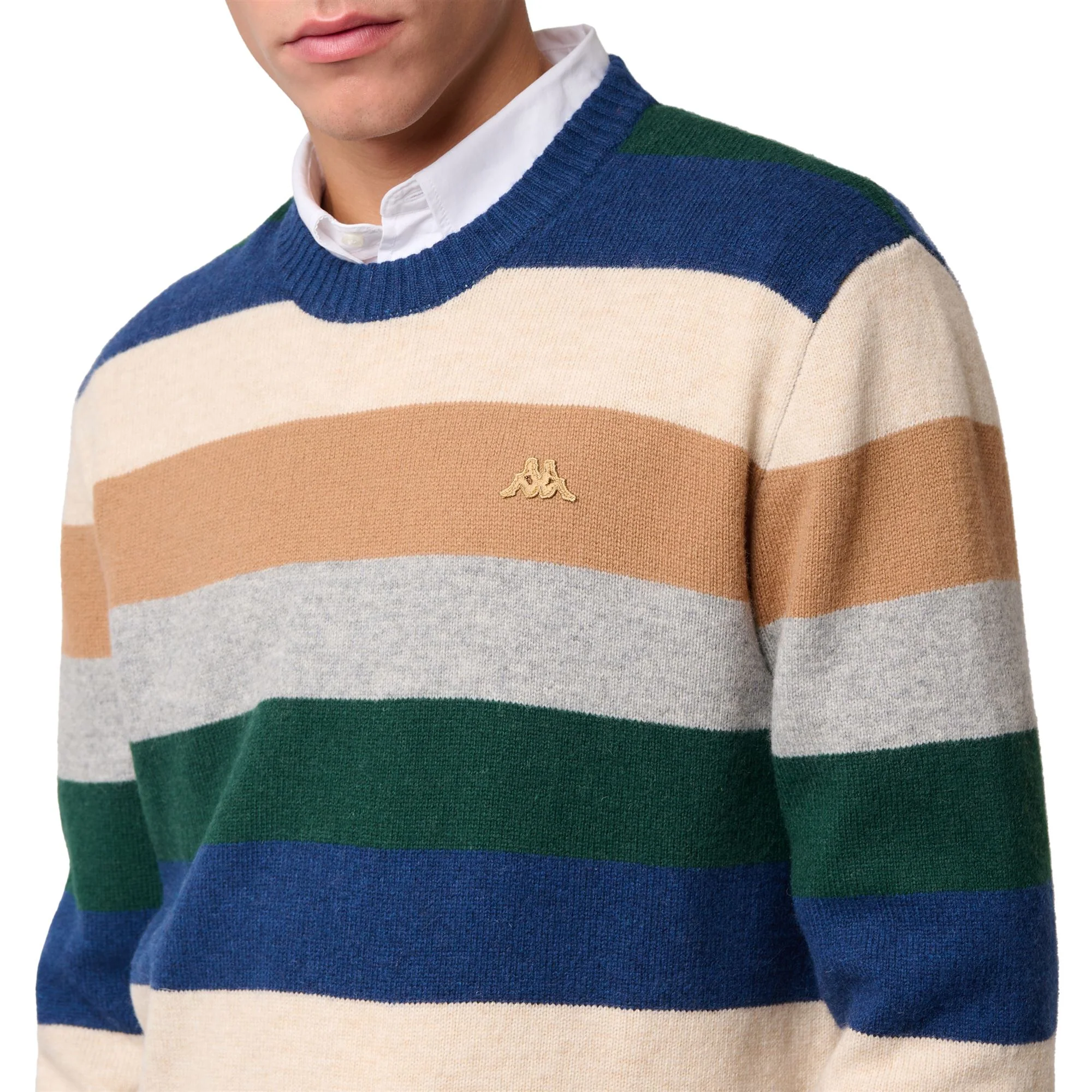 AGASSIE - KNITWEAR - Pull  Over - Man - BLUE IRIS-GREEN JUNE-GREY FROST-BEIGE COFFEE-BEIGE CLAY - Image 6