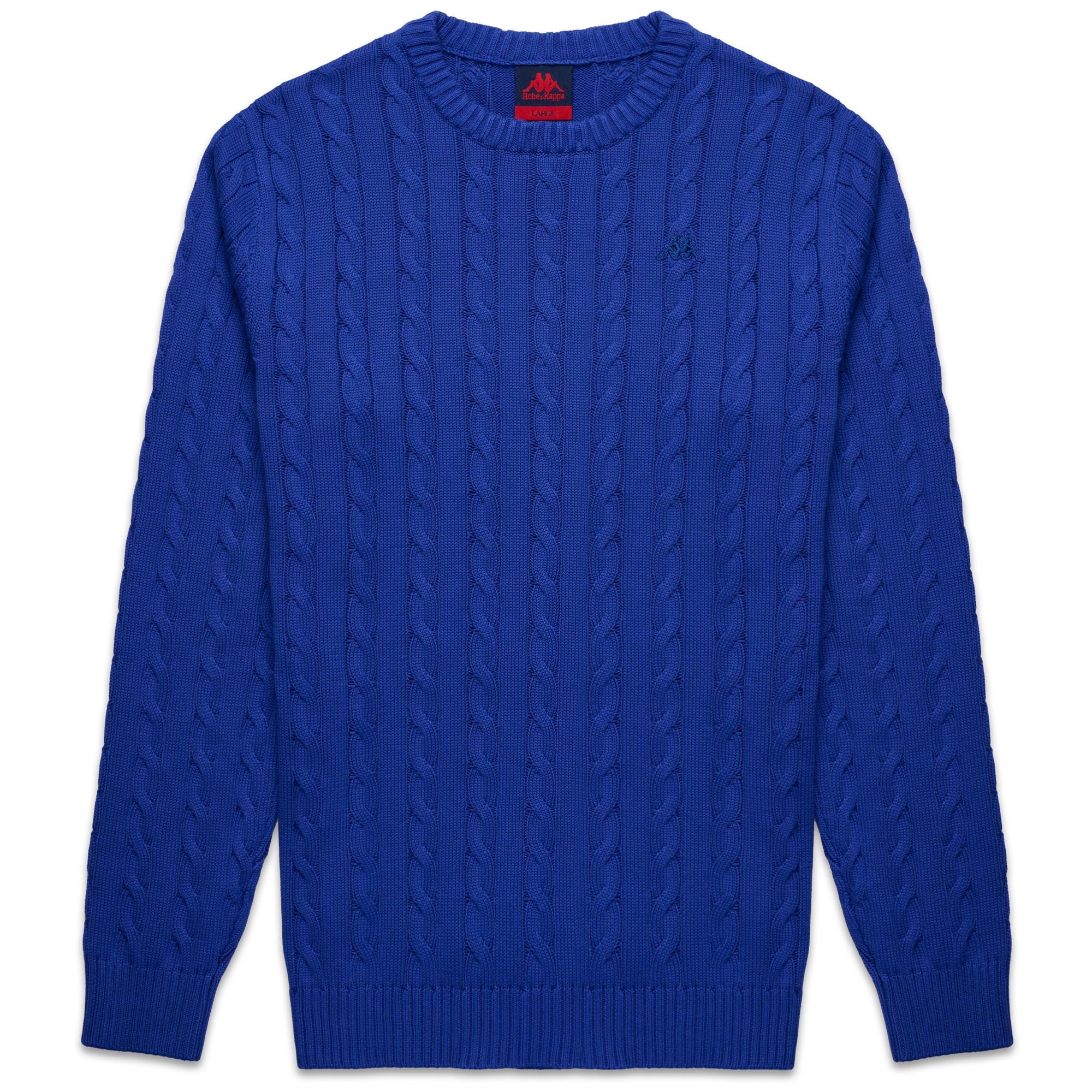 CABLES - KNITWEAR - Pull Over - Man - BLUE SURF