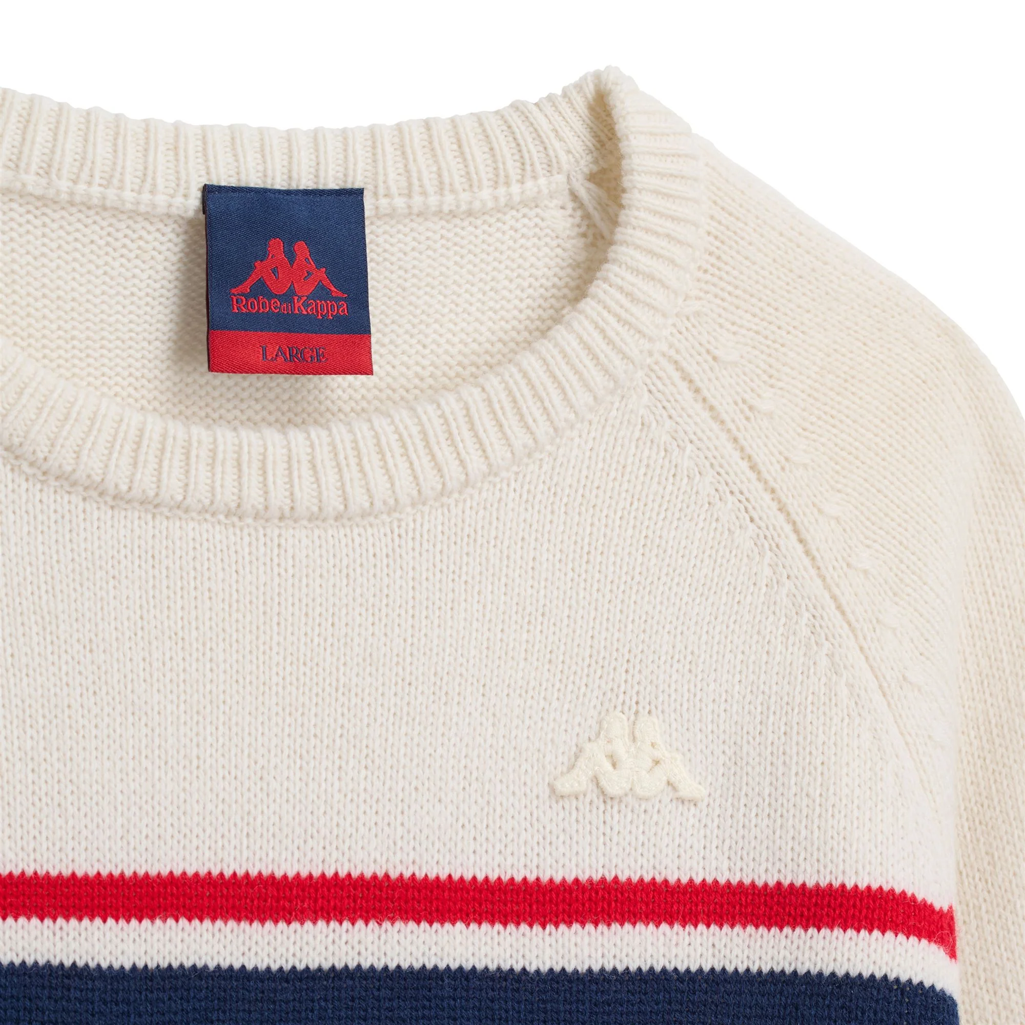 EROI  KNIT CORTINA - KNITWEAR - Jumper - Man - WHITE NATURAL-BLUE-RED - Image 4