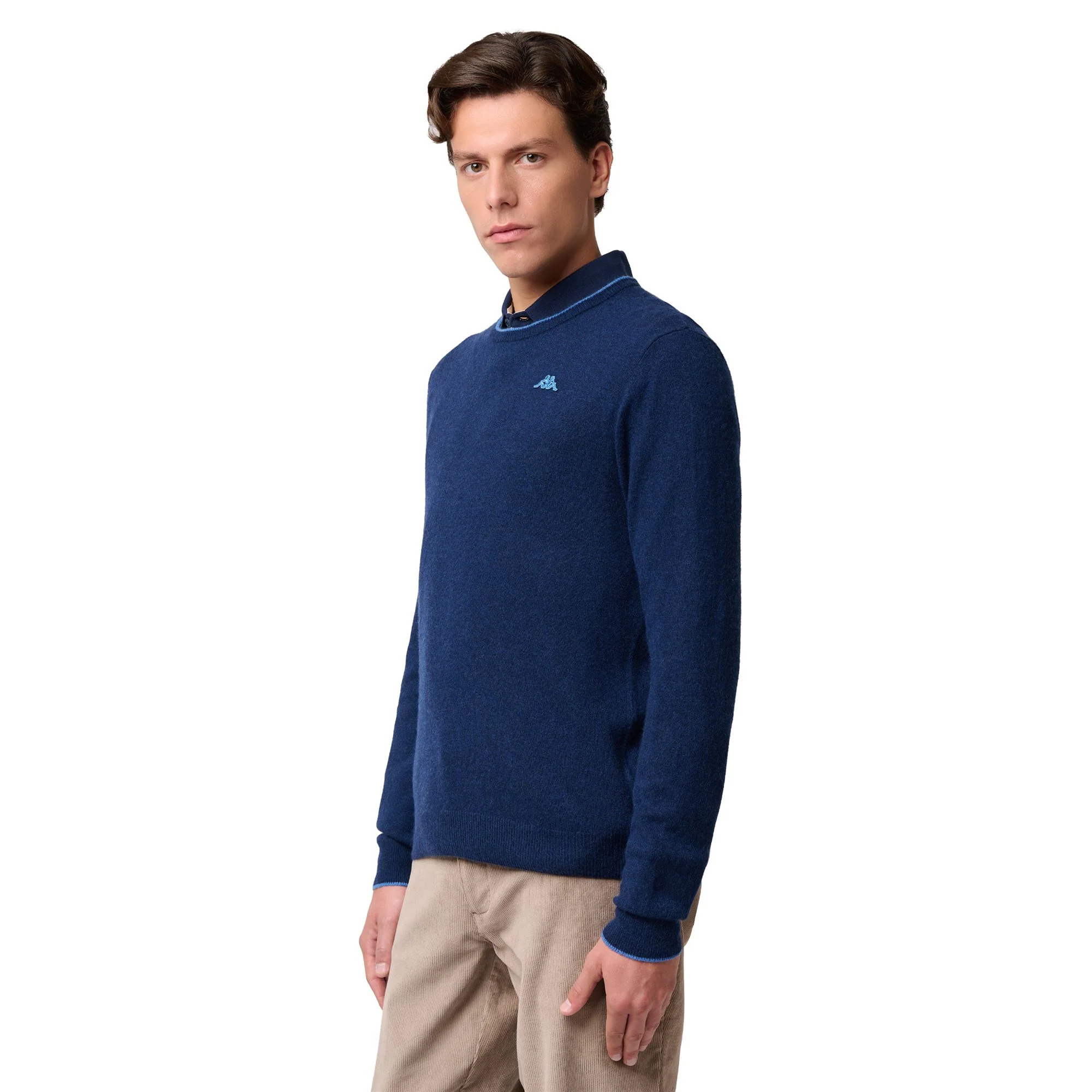 GRAVER - KNITWEAR - Pull Over - Man - BLUE IRIS-BLUE ROYAL LT