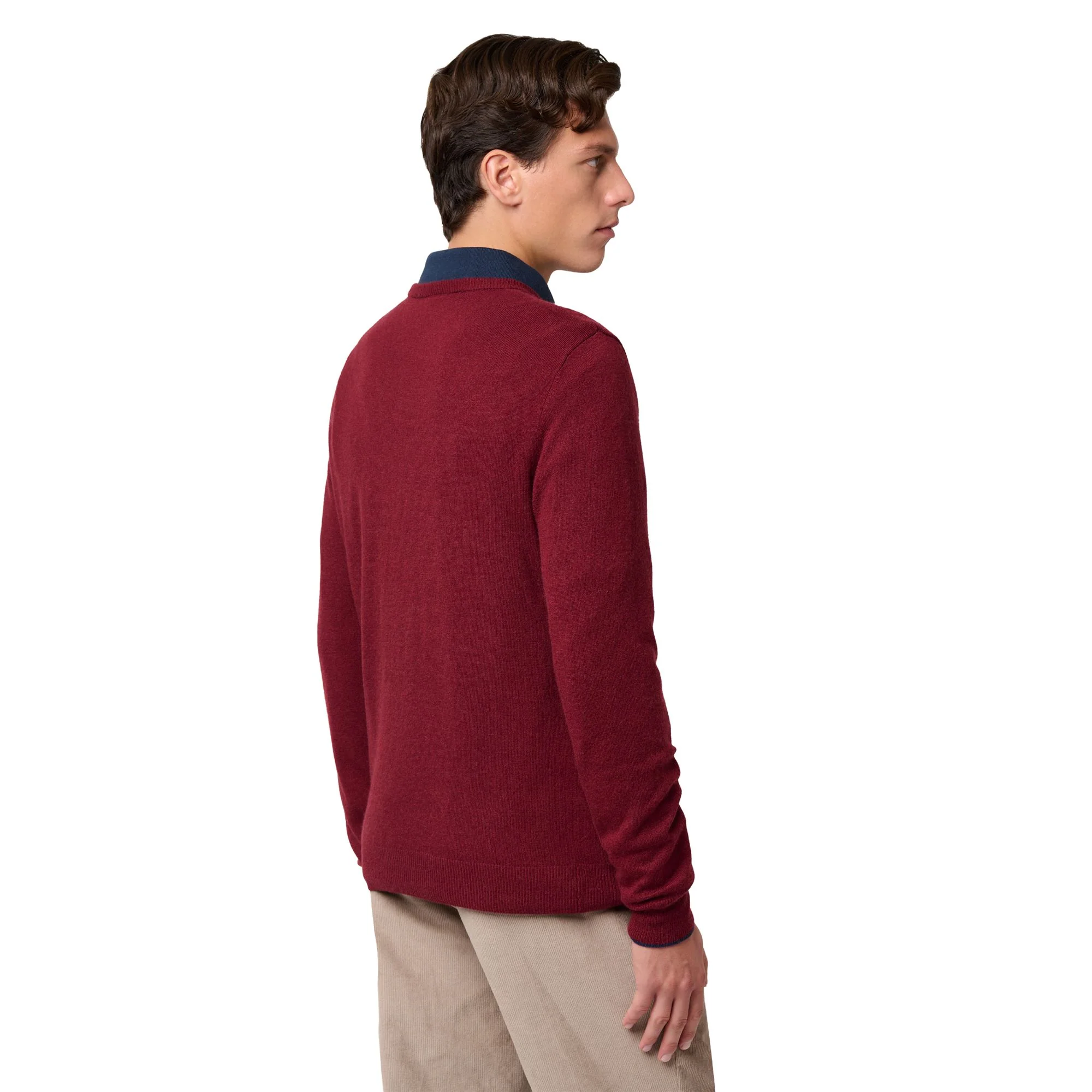 GRAVER - KNITWEAR - Pull  Over - Man - RED POMEGRANATE-BLUE IRIS - Image 5