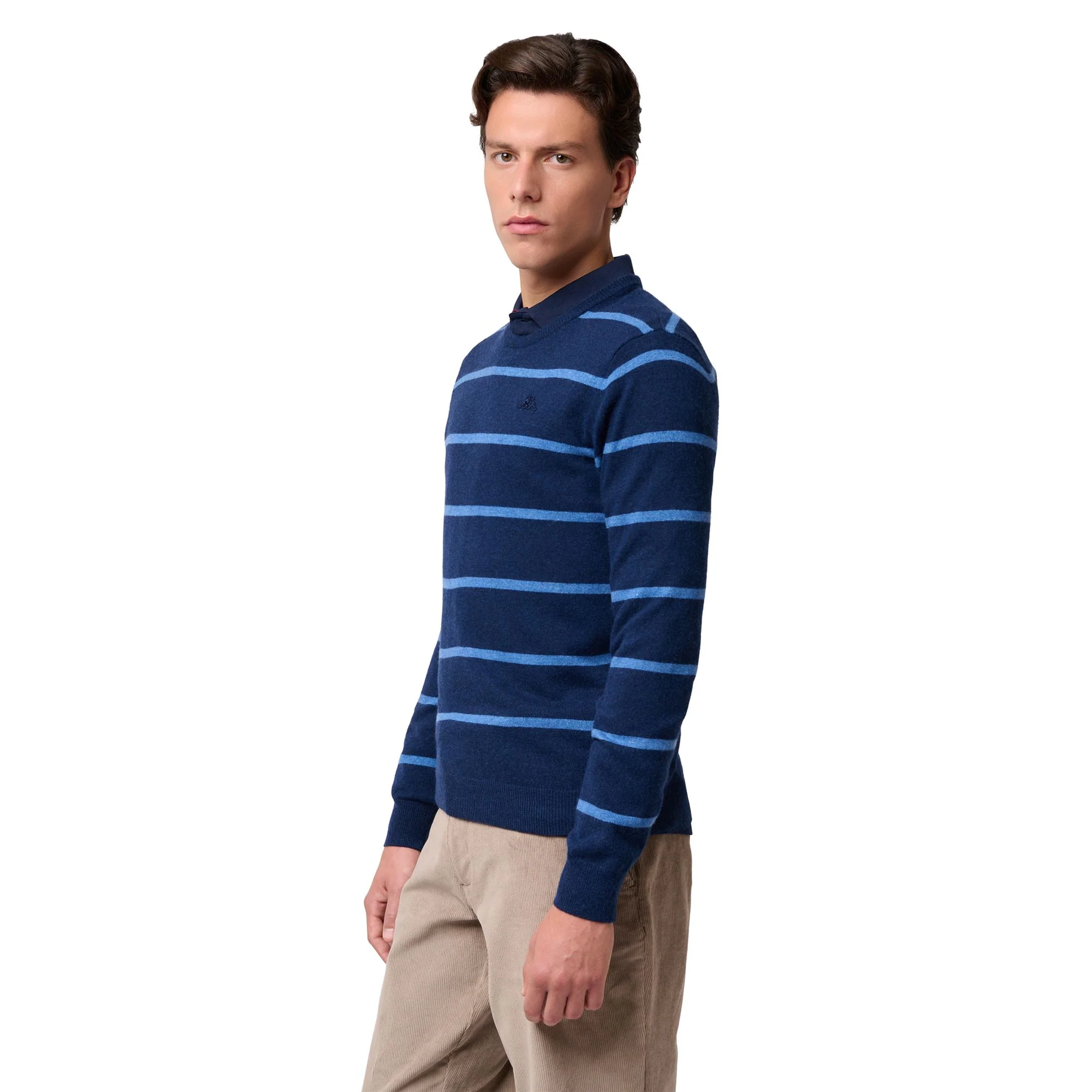 GROS - KNITWEAR - Pull  Over - Man - BLUE IRIS-BLUE ROYAL LT