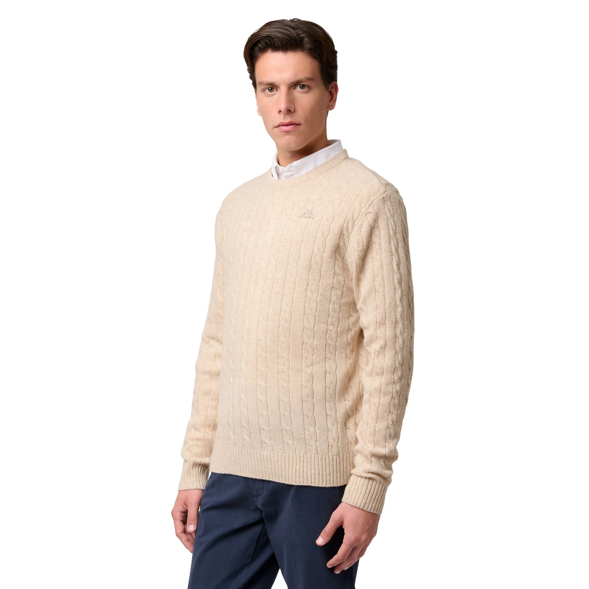 HERBIE - KNITWEAR - Pull  Over - Man - BEIGE CLAY