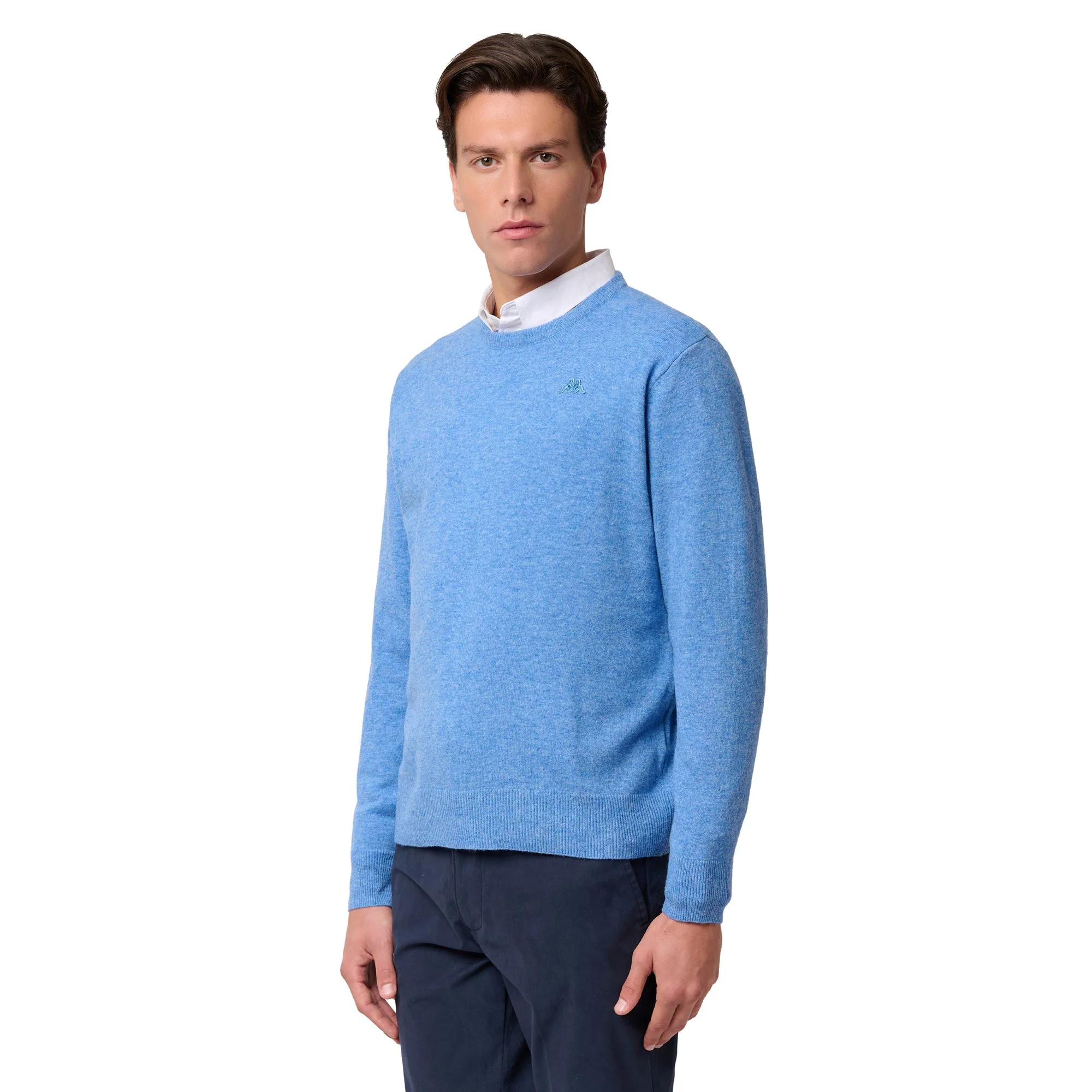 LAMB BIMBEREKE - KNITWEAR - Pull  Over - Man - BLUE SMOKED