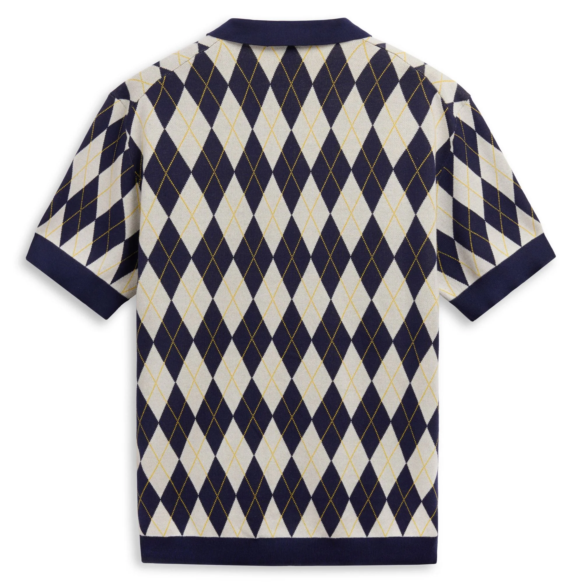 ROBE GIOVANI   ARGYLL - KNITWEAR - Polo - Man - WHITE MASTICE-BLUE MARINE-YELLOW CHROME - Image 2