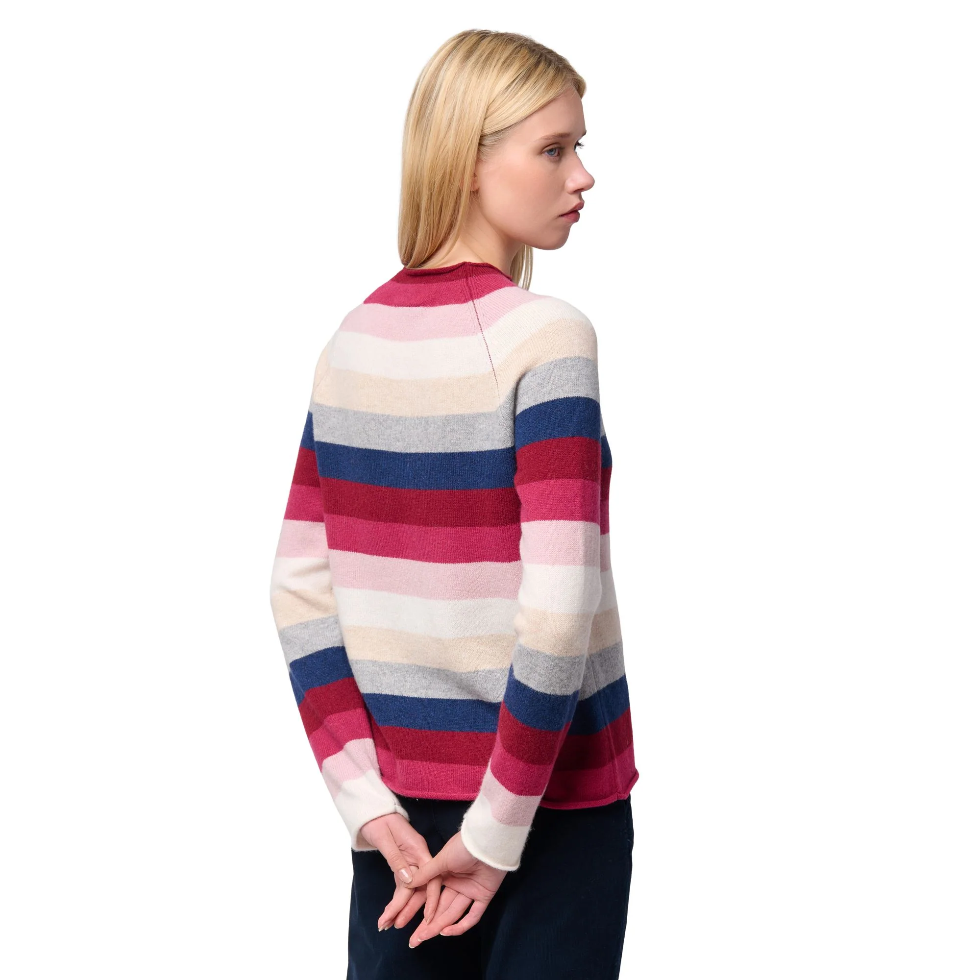 HILARY - KNITWEAR - Pull  Over - Woman - RED POMEGRANATE-RED DK-PINK ZEPHYR-WHITE NATURAL-BEIGE CLAY-GREY FROST-BLUE IRIS - Image 4