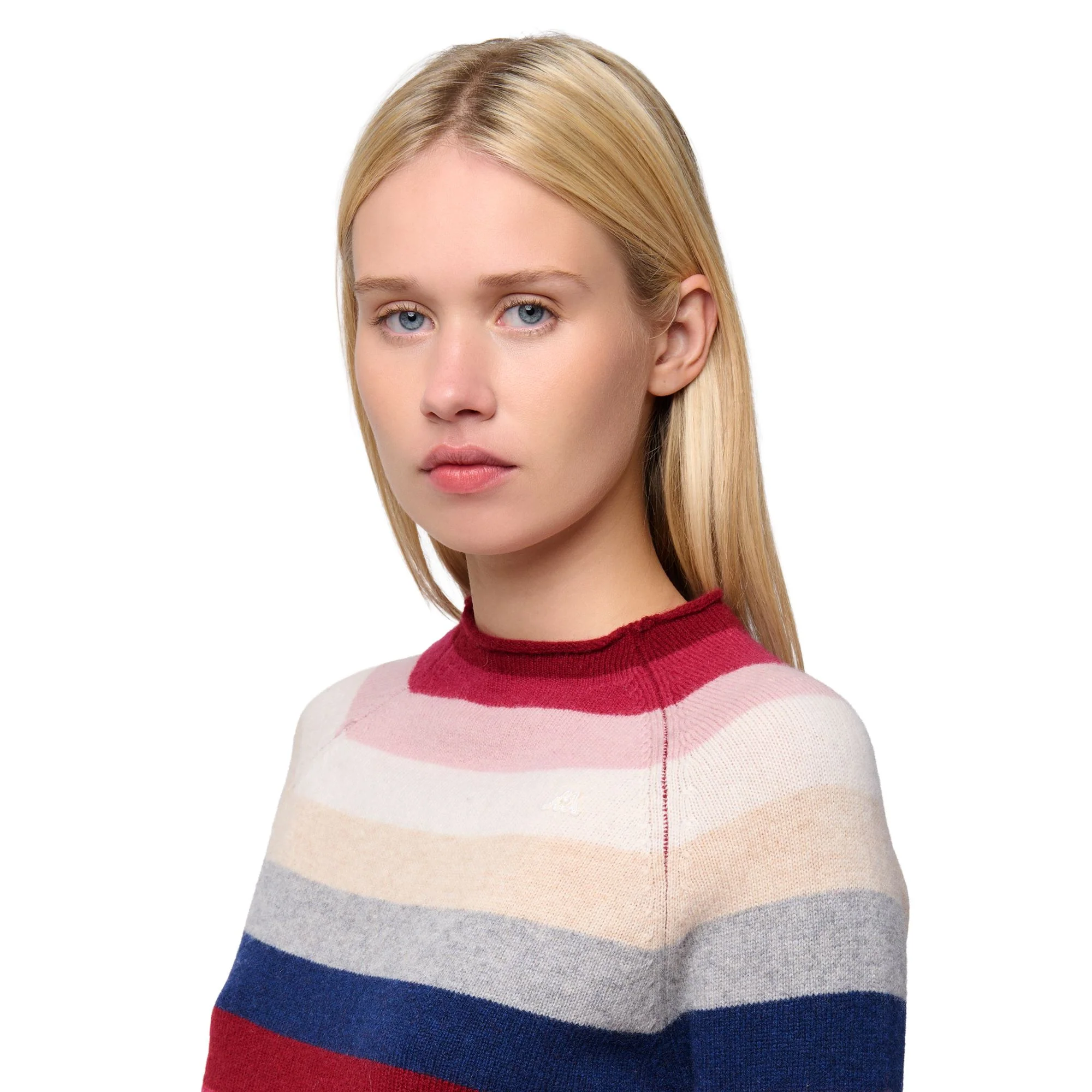 HILARY - KNITWEAR - Pull  Over - Woman - RED POMEGRANATE-RED DK-PINK ZEPHYR-WHITE NATURAL-BEIGE CLAY-GREY FROST-BLUE IRIS - Image 5