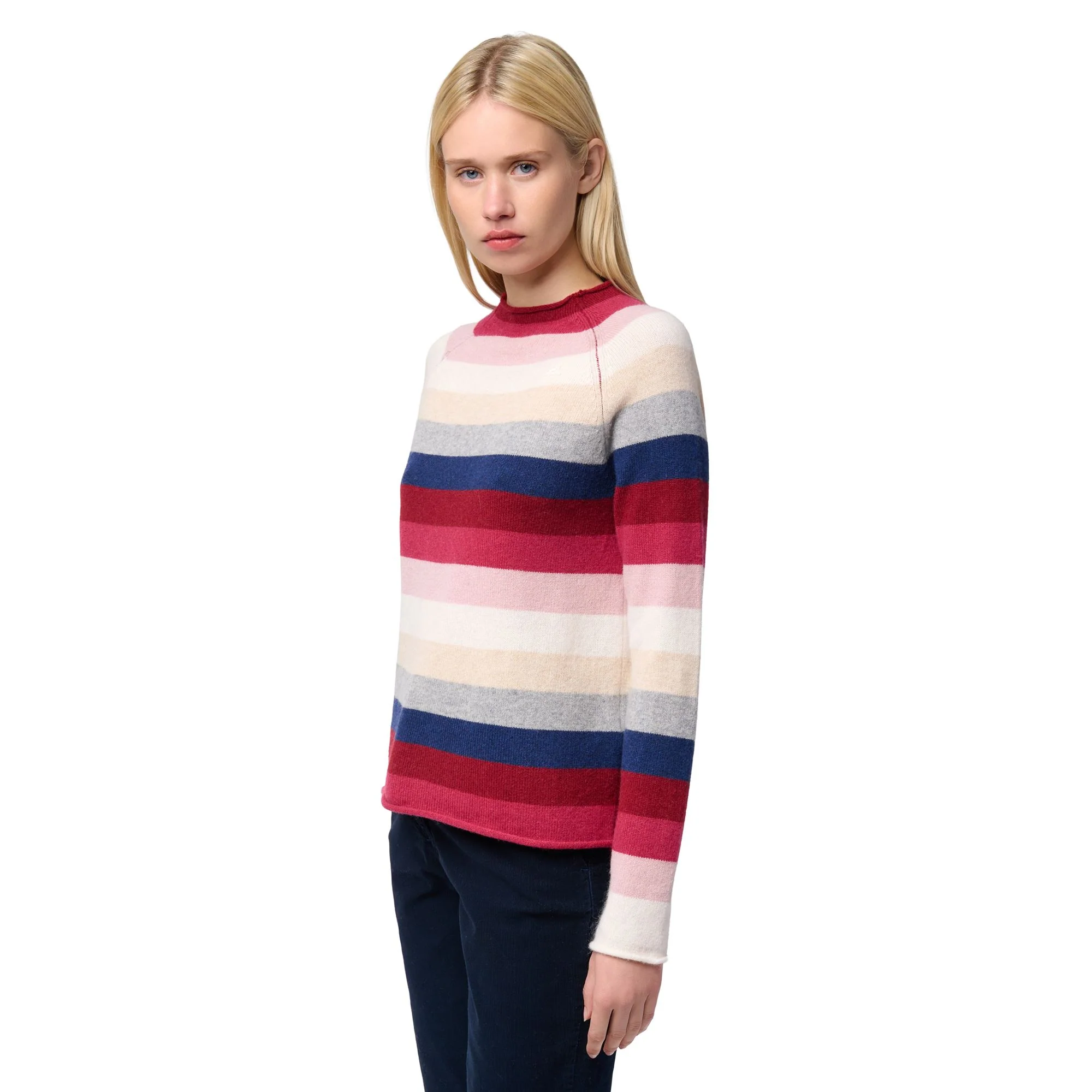 HILARY - KNITWEAR - Pull  Over - Woman - RED POMEGRANATE-RED DK-PINK ZEPHYR-WHITE NATURAL-BEIGE CLAY-GREY FROST-BLUE IRIS - Image 6