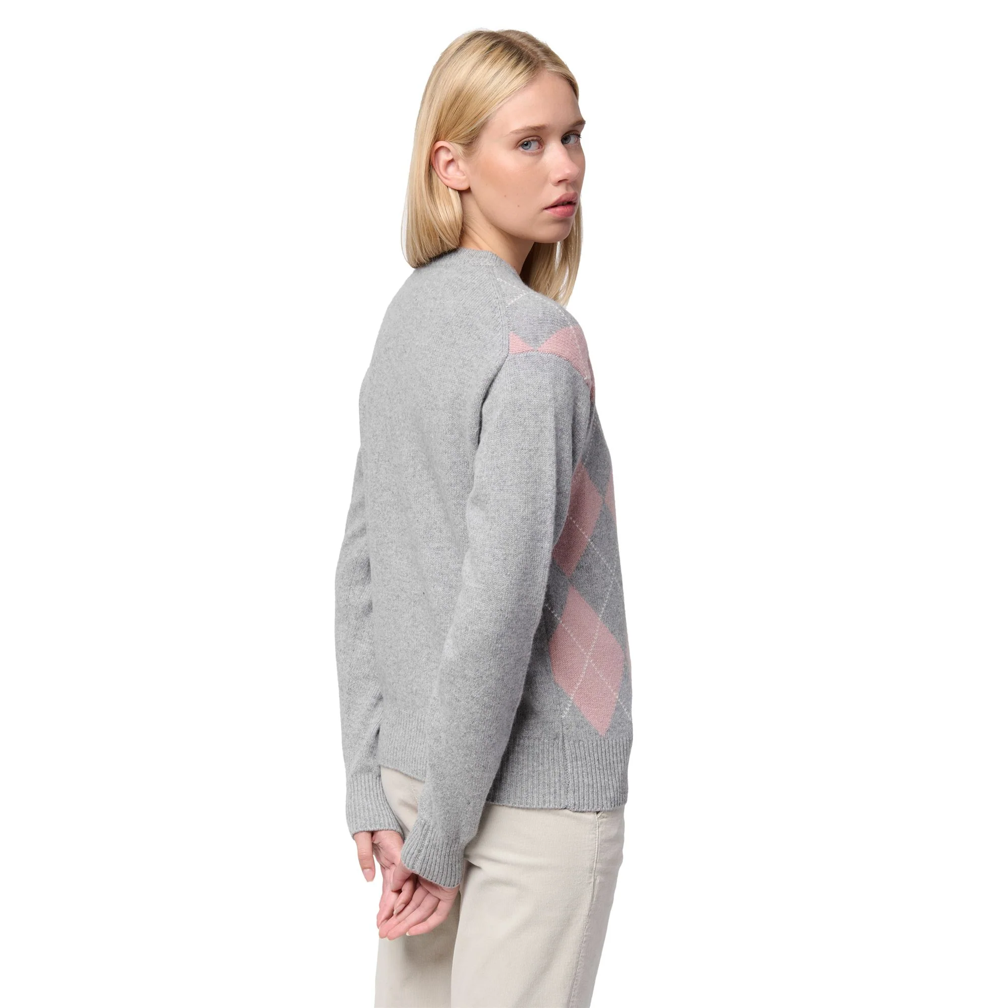 HILMA - KNITWEAR - Jumper - Woman - GREY FROST-PINK ZEPHYR-WHITE NATURAL - Image 5