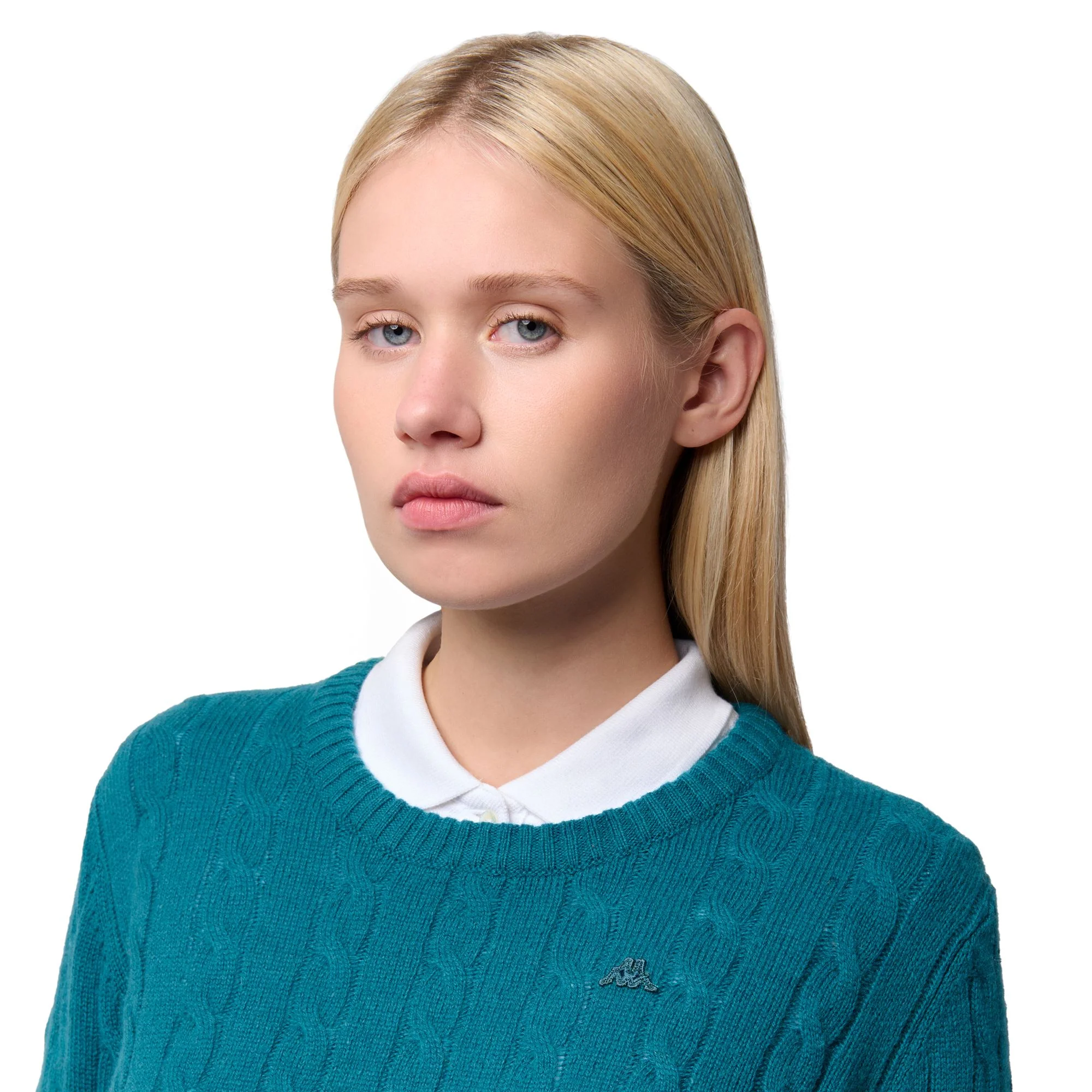 JOLIE - KNITWEAR - Pull  Over - Woman - BLUE LAGOON - Image 6